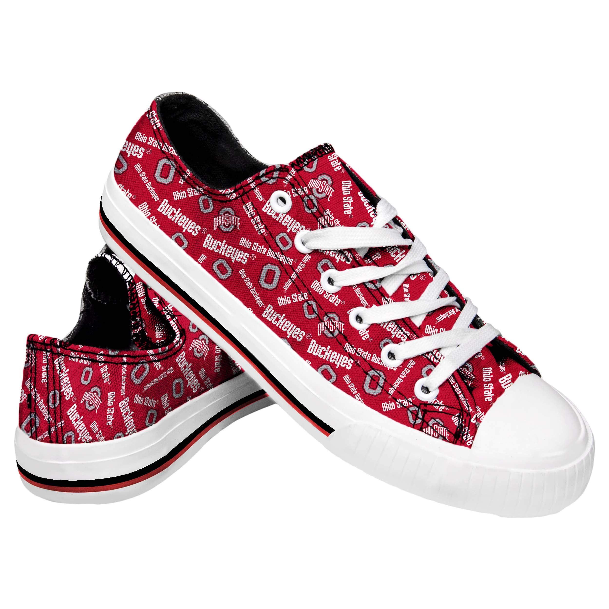FOCO Women's Ohio State Buckeyes NCAA Shoes - Comfortable Sneakers for Game Day, College Spirit & Casual Wear