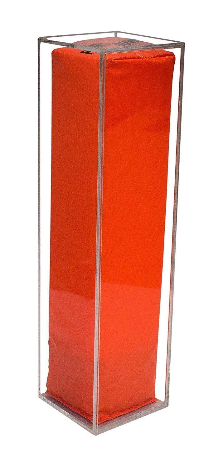 Premium Acrylic Football End Zone Pylon Display Case - Shatterproof & UV Protected for Collectibles - Perfect for Game Room, Man Cave, or Sports Memorabilia Collection