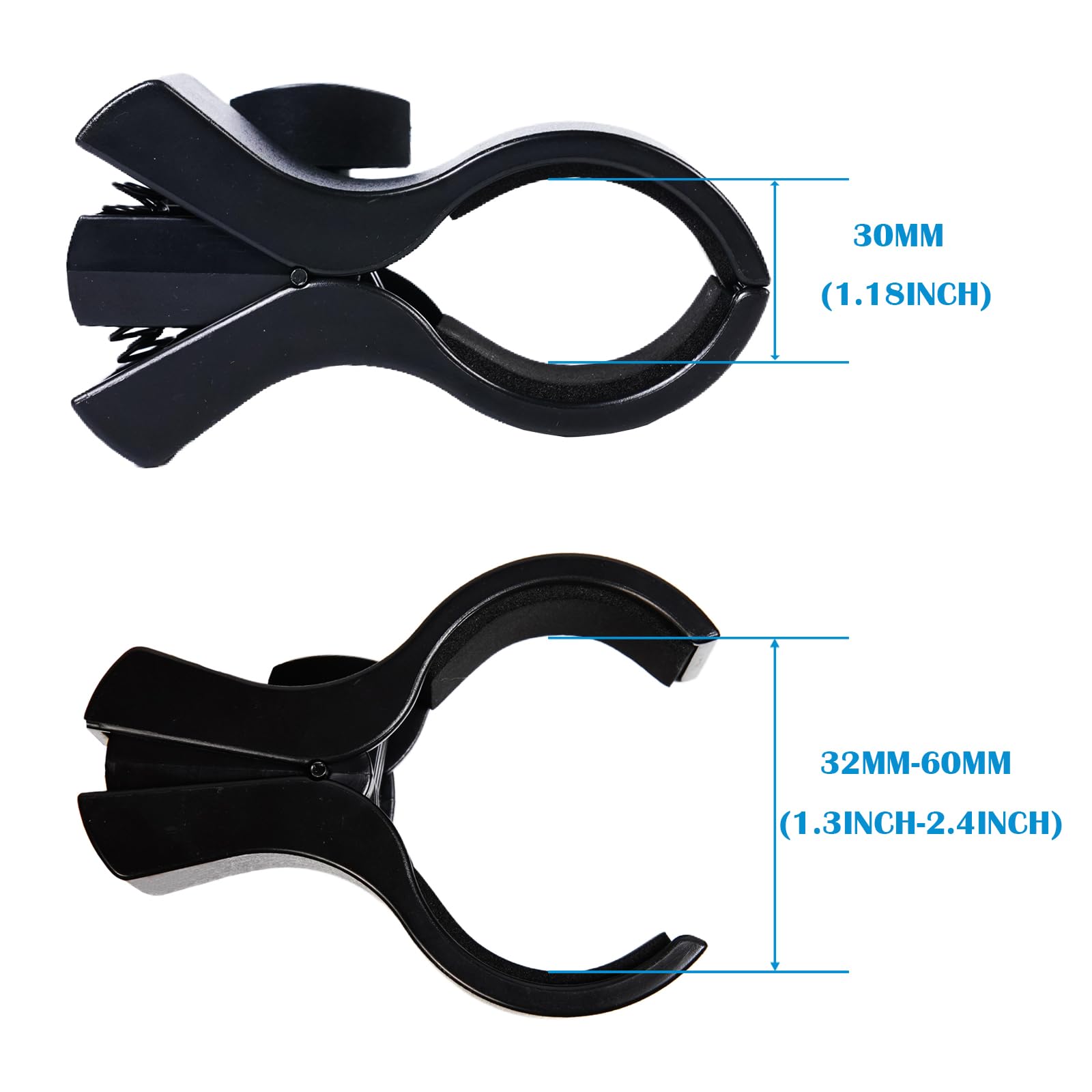 1 Pcs Heavy Duty Microphone Clip Holder - Universal Mic Stand Clip for 32-60mm Diameter Mics - Compatible with Handheld, Condenser & Wireless Microphones - Perfect for Studio Recording, Live Performances & Podcasting