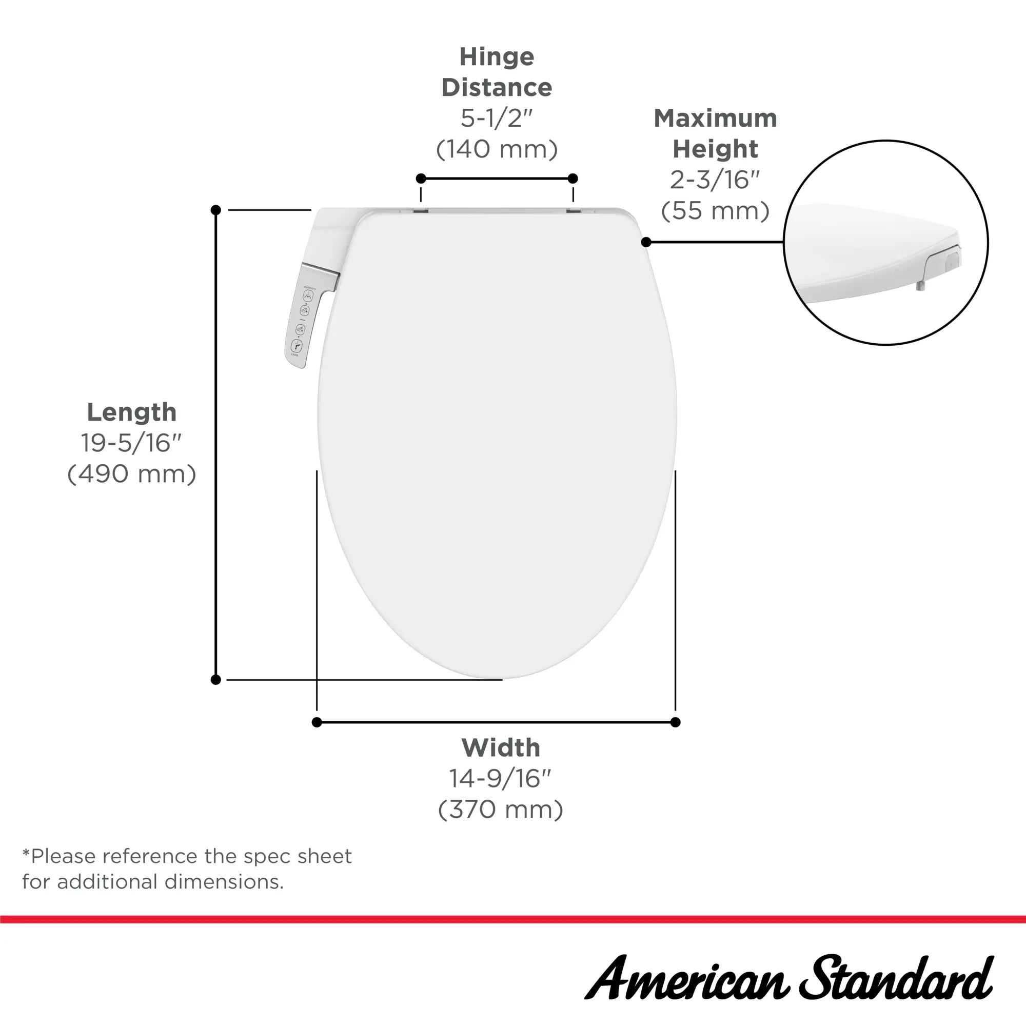 AquaWash® Slim Non-Electric Bidet Toilet Seat - Manual Operation, Easy Installation, Hygienic Cleaning for Bathroom & Spa Use
