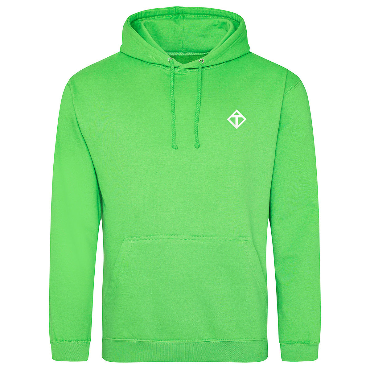 Lime Green Diamond Pattern Hoodie for Men & Women - Cozy Pullover Sweatshirt for Casual Wear, Street Style & Outdoor Activities