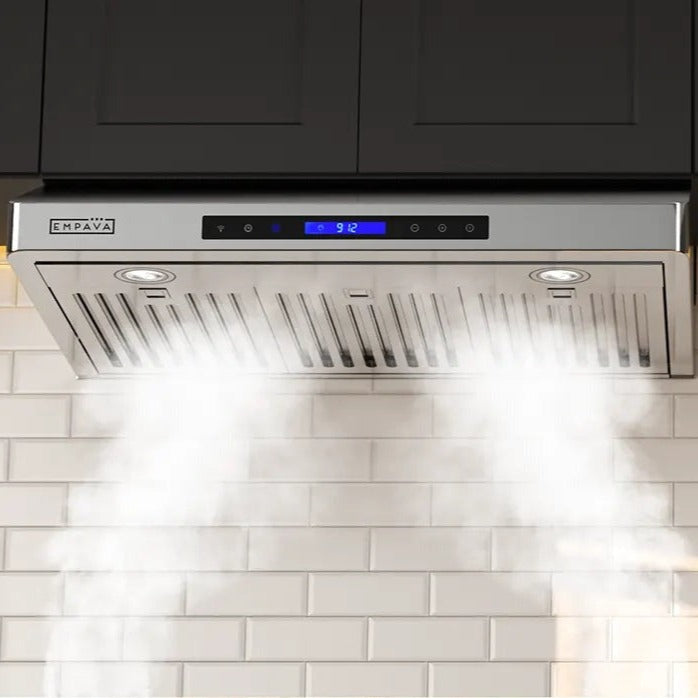 Empava 30 Inch Stainless Steel Ducted Under Cabinet Range Hood - Powerful Kitchen Ventilation for Smoke & Odor Removal (Model 30RH13) | Perfect for Modern Home Cooking & Baking