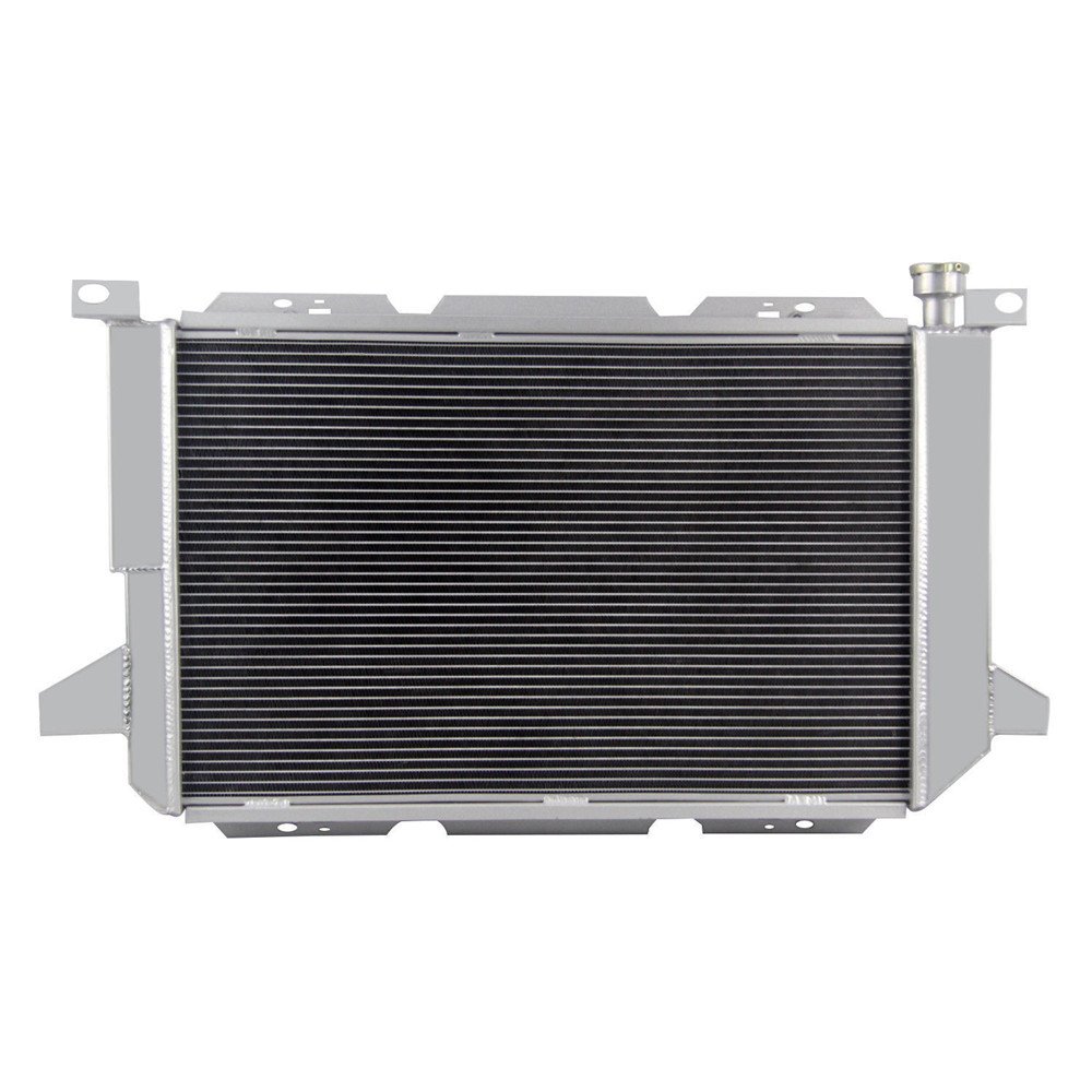 AlloyWorks 4-Row Aluminum Radiator with Fan Shroud Kit & Relay for 1985-1997 Ford F-150 F-250 F-350 & Bronco V8 - High-Performance Cooling Upgrade for Trucks & Off-Road Vehicles