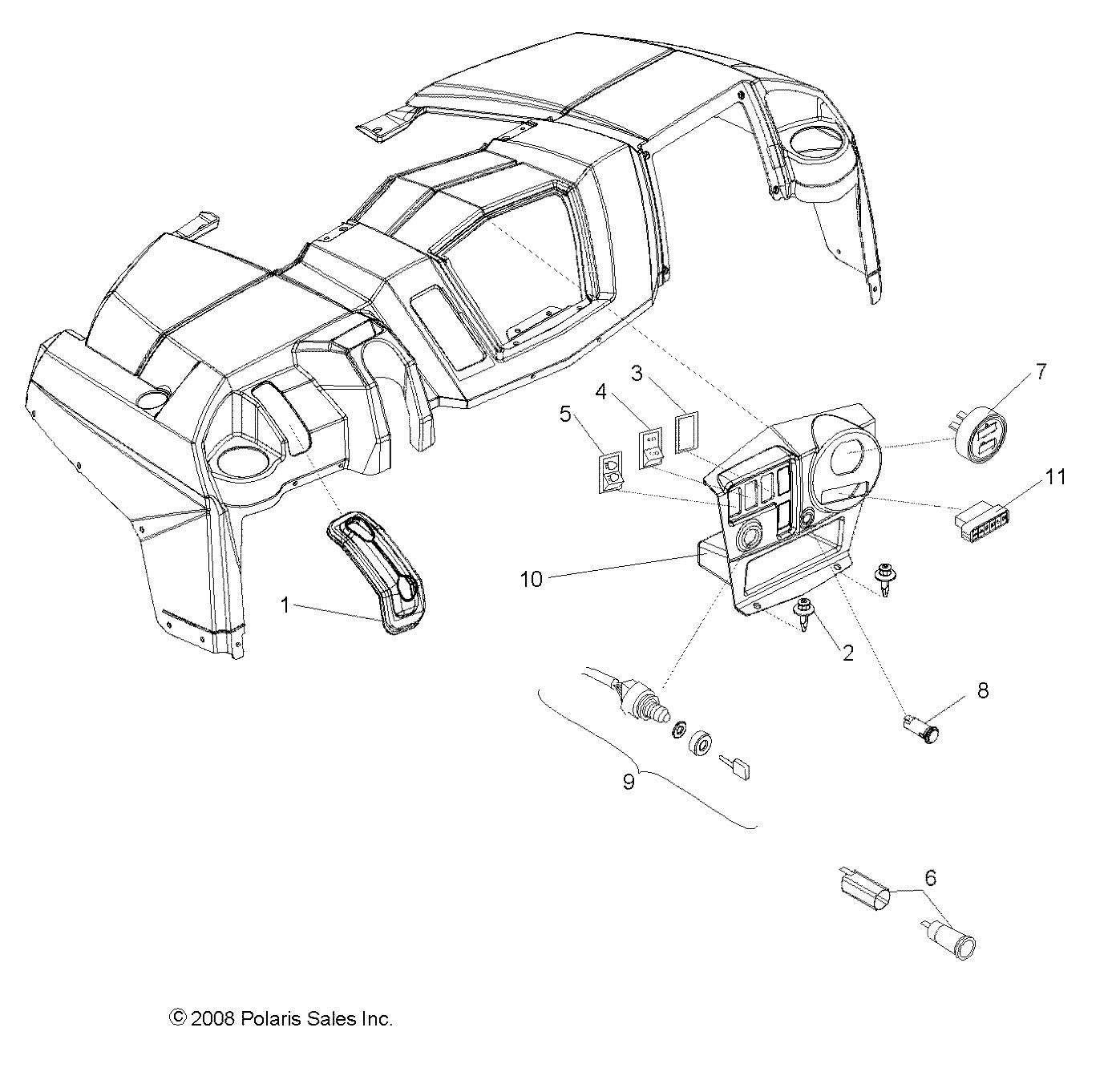 Genuine OEM Polaris Ranger 2WD/AWD Switch Part 4011117 - Compatible with Polaris ATV & UTV Models - Perfect for Off-Road Adventures & Utility Work