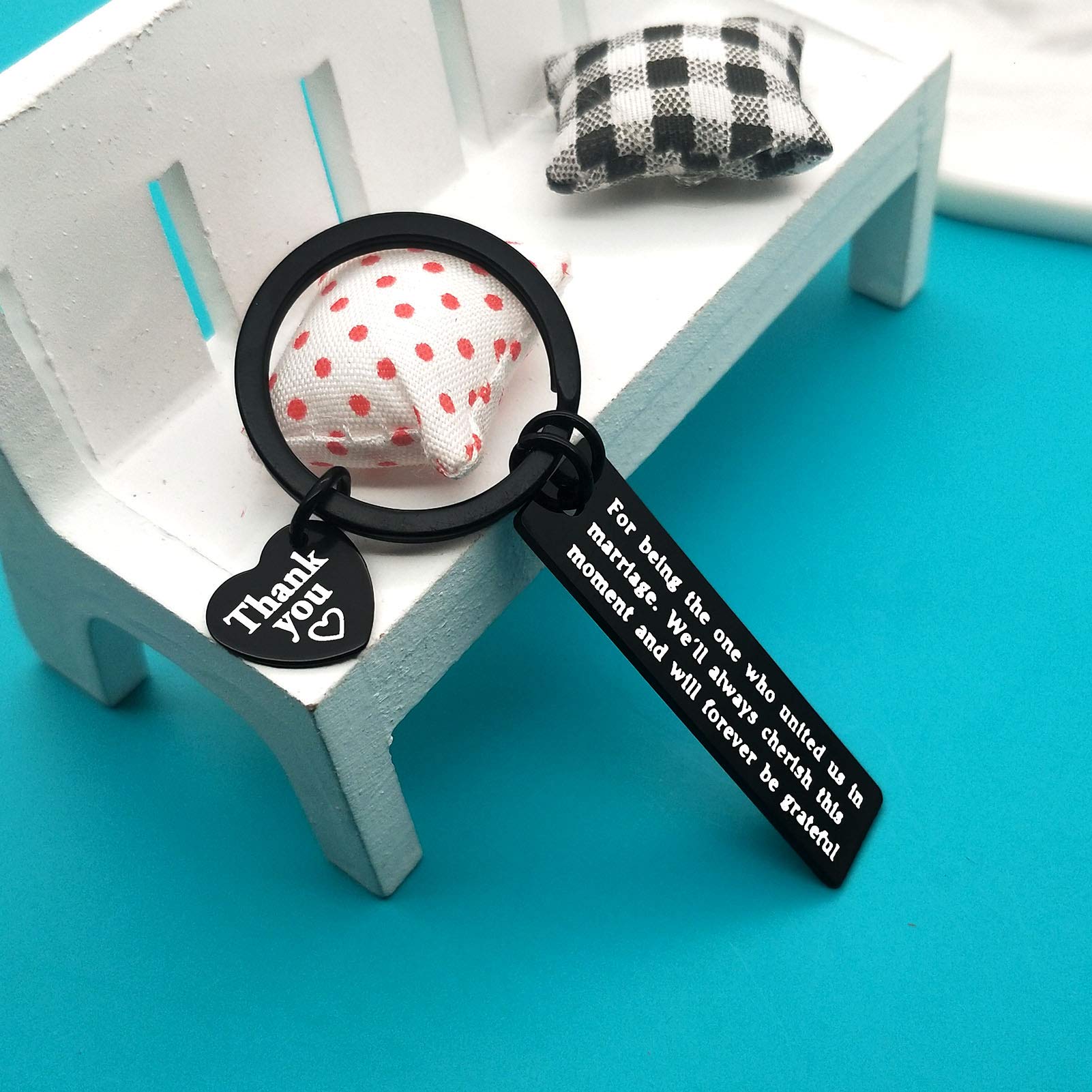 Xiahuyu Wedding Officiant Keychain - Thoughtful Thank You Gift for Wedding Planner, Guest, Bridal Party & Coordinator - Perfect for Appreciation & Special Occasions