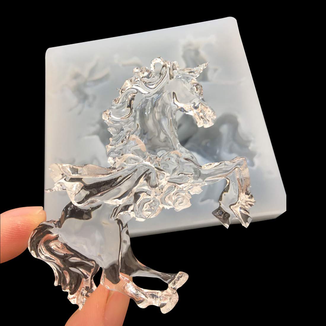 FineInno 2-Piece Unicorn & Pegasus Silicone Resin Molds for DIY Jewelry Making, Epoxy Casting, Handmade Crafts - Perfect for Resin Art, Keychains, Pendants & Home Decor