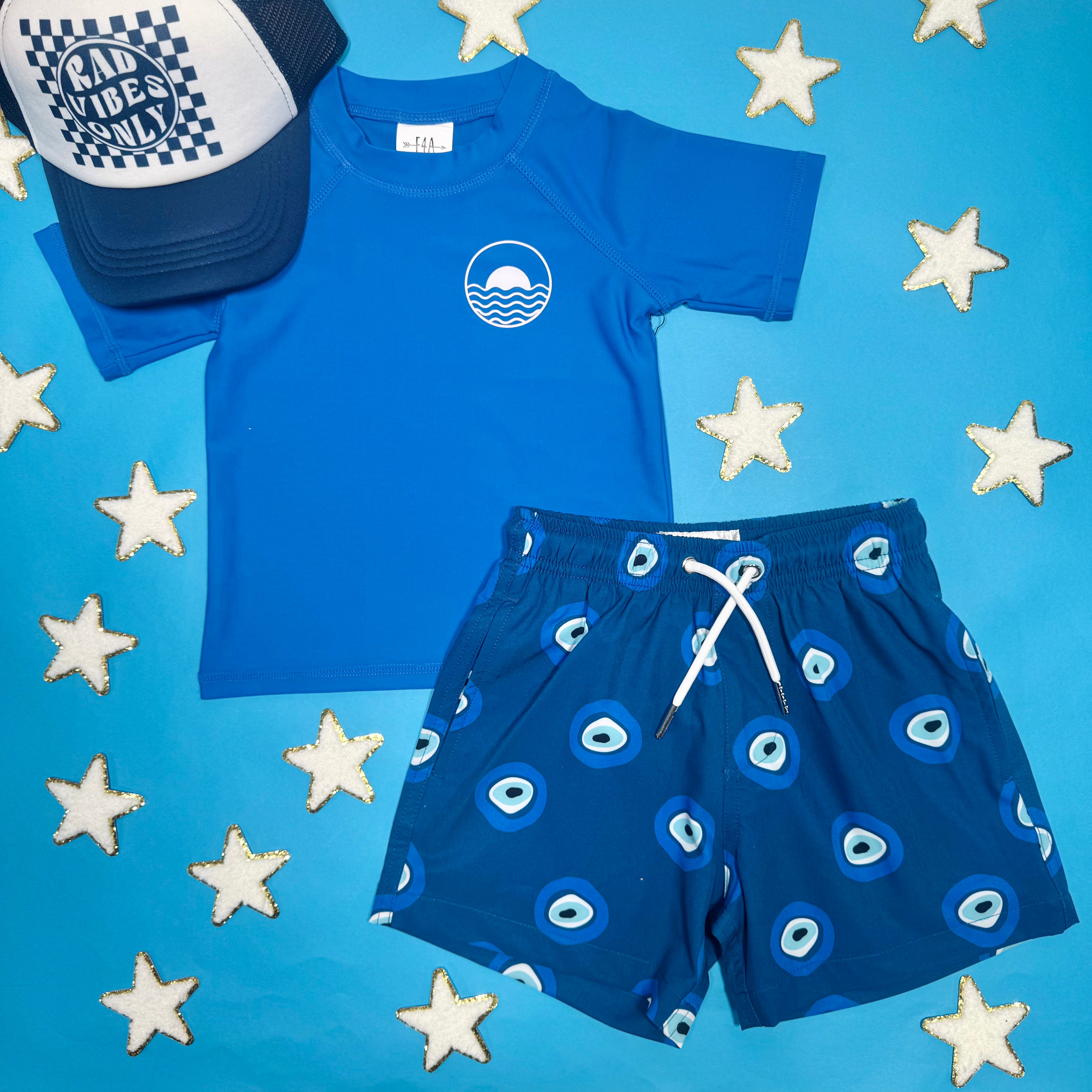 Premium MYKONOS Swim Trunks for Men - Quick-Dry, UPF 50+ Sun Protection, Comfortable Beach & Pool Shorts - Perfect for Swimming, Vacation, and Summer Outdoor Activities