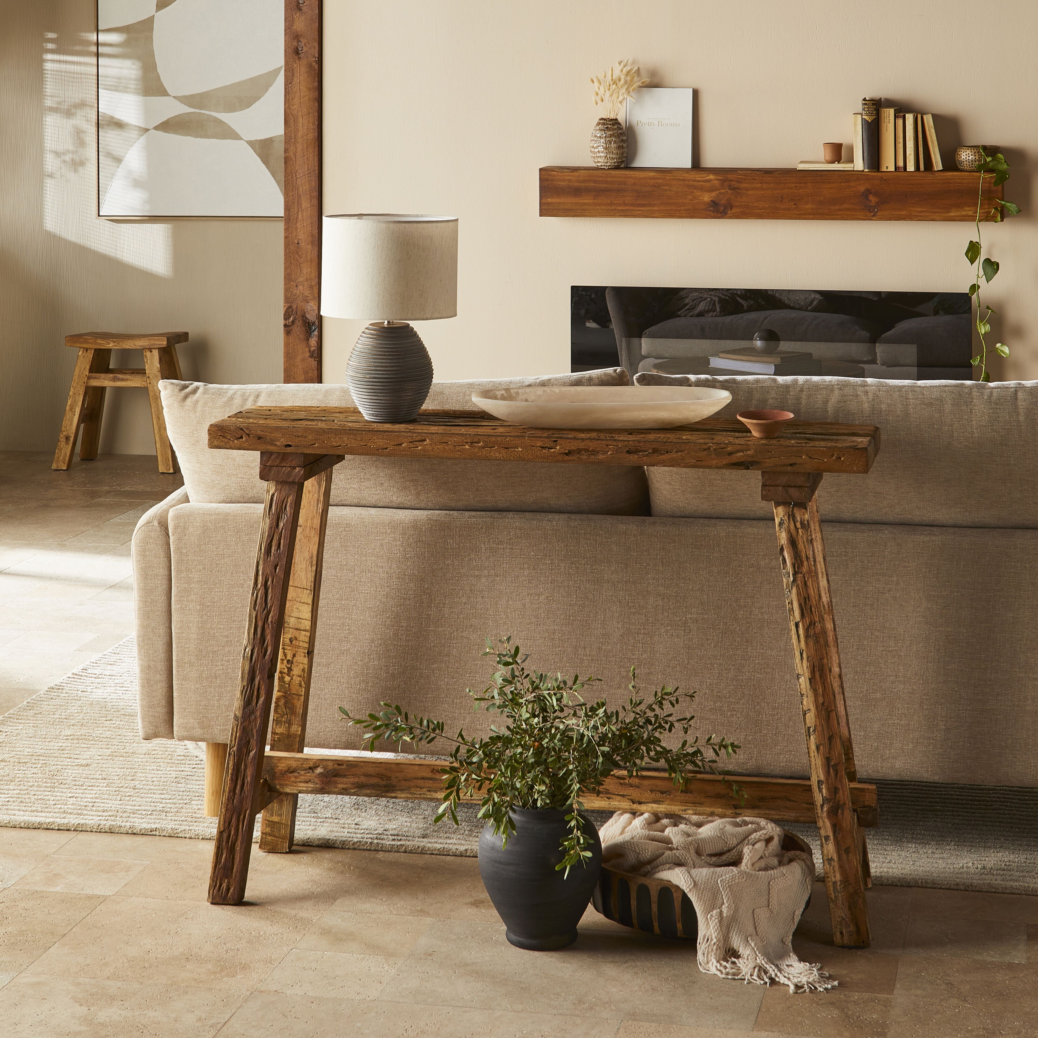 120cm Barndo Console Table - Rustic Entryway Sofa Table for Hallway, Living Room & Farmhouse Decor