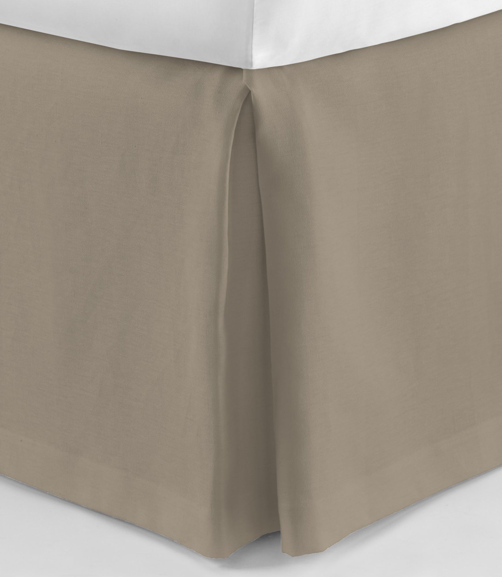 Rio Linen Bed Skirt - Premium Fitted Dust Ruffle for Queen/King Size Beds - Breathable Natural Fabric for Elegant Bedroom Decor - Perfect for Hotels, Guest Rooms & Master Suites