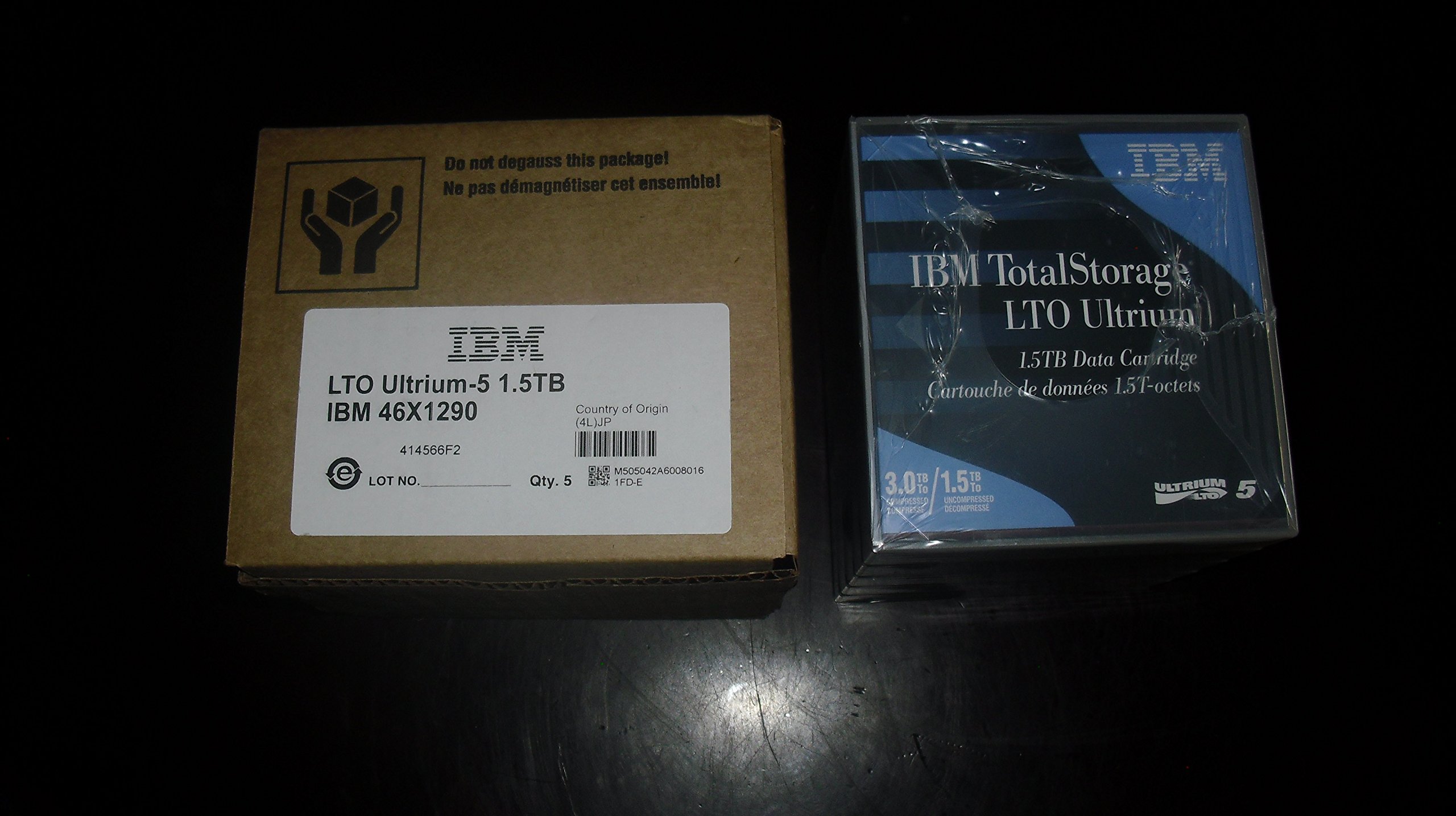 IBM 10 Pack LTO-5 Ultrium Tape Cartridge 1.5TB/3TB (46X1290-10PK) - High Capacity Data Backup Storage for Servers, Archives & Enterprise Solutions