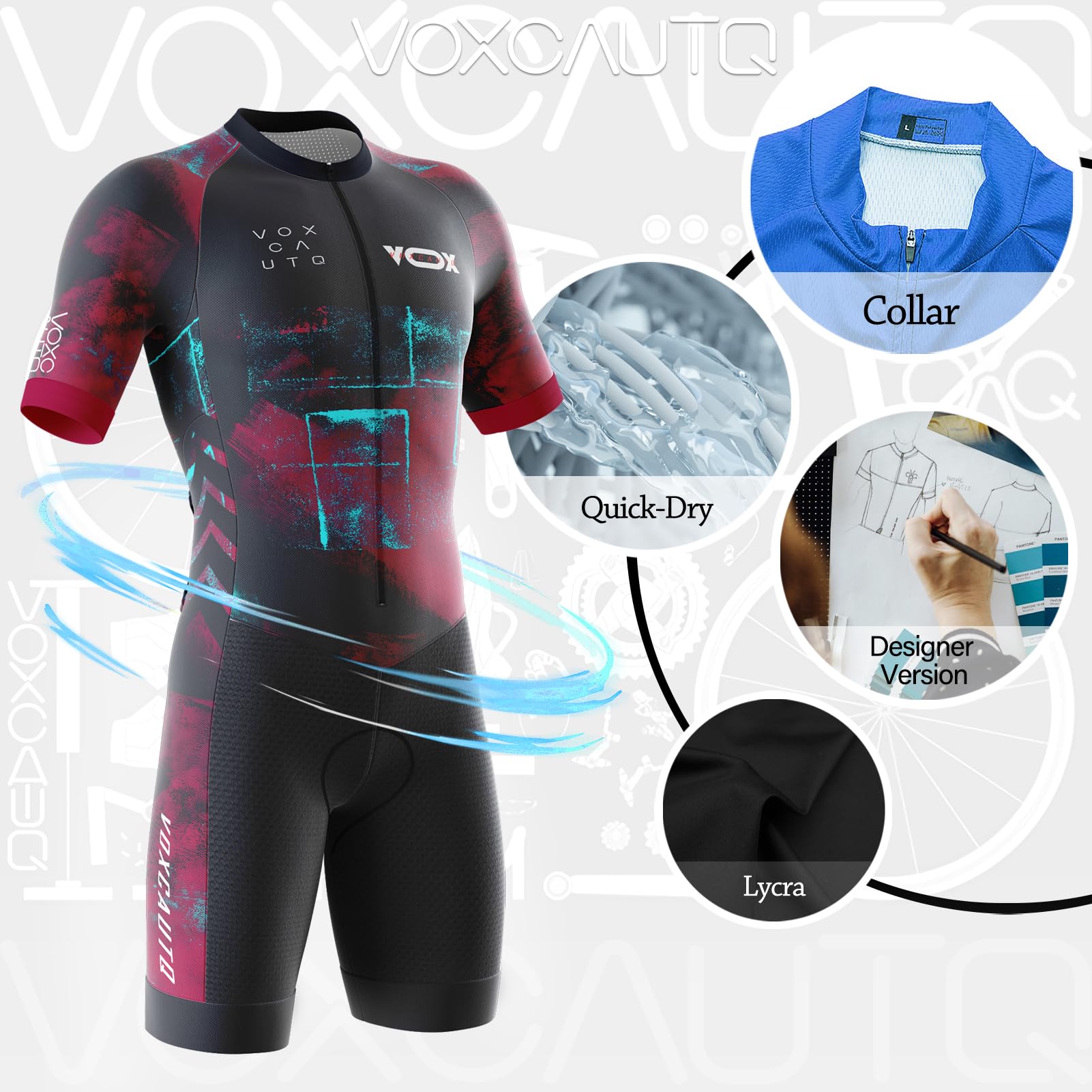 Men's Triathlon Suit - Breathable & Quick-Dry Cycling Skinsuit for Swimming, Biking & Racing | Perfect for Triathletes & Competitive Cyclists