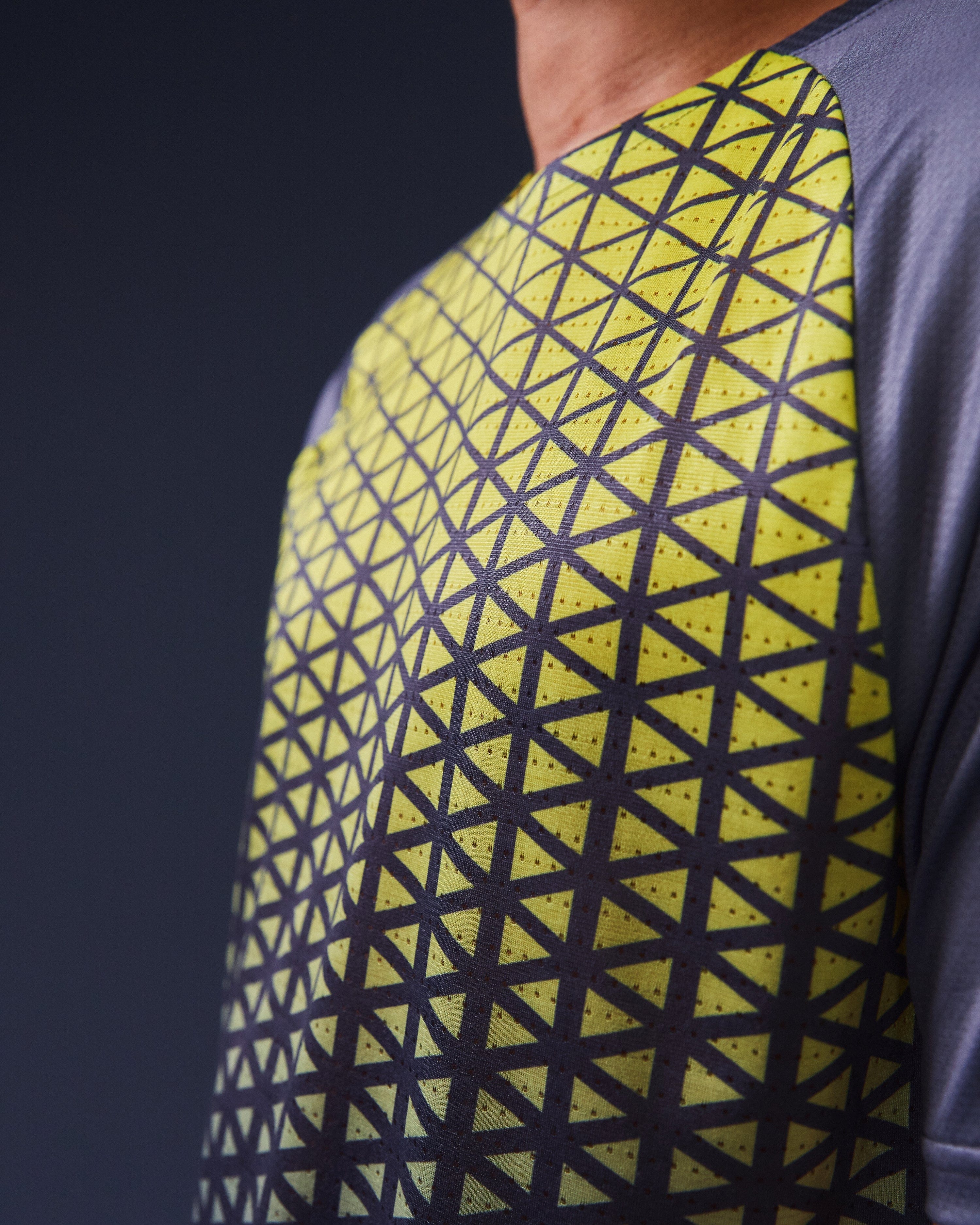 SRT SS 01 Men's Short Sleeve T-Shirt - Breathable Cotton Casual Tee in Grey/Yellow for Summer Wear, Gym & Outdoor Activities