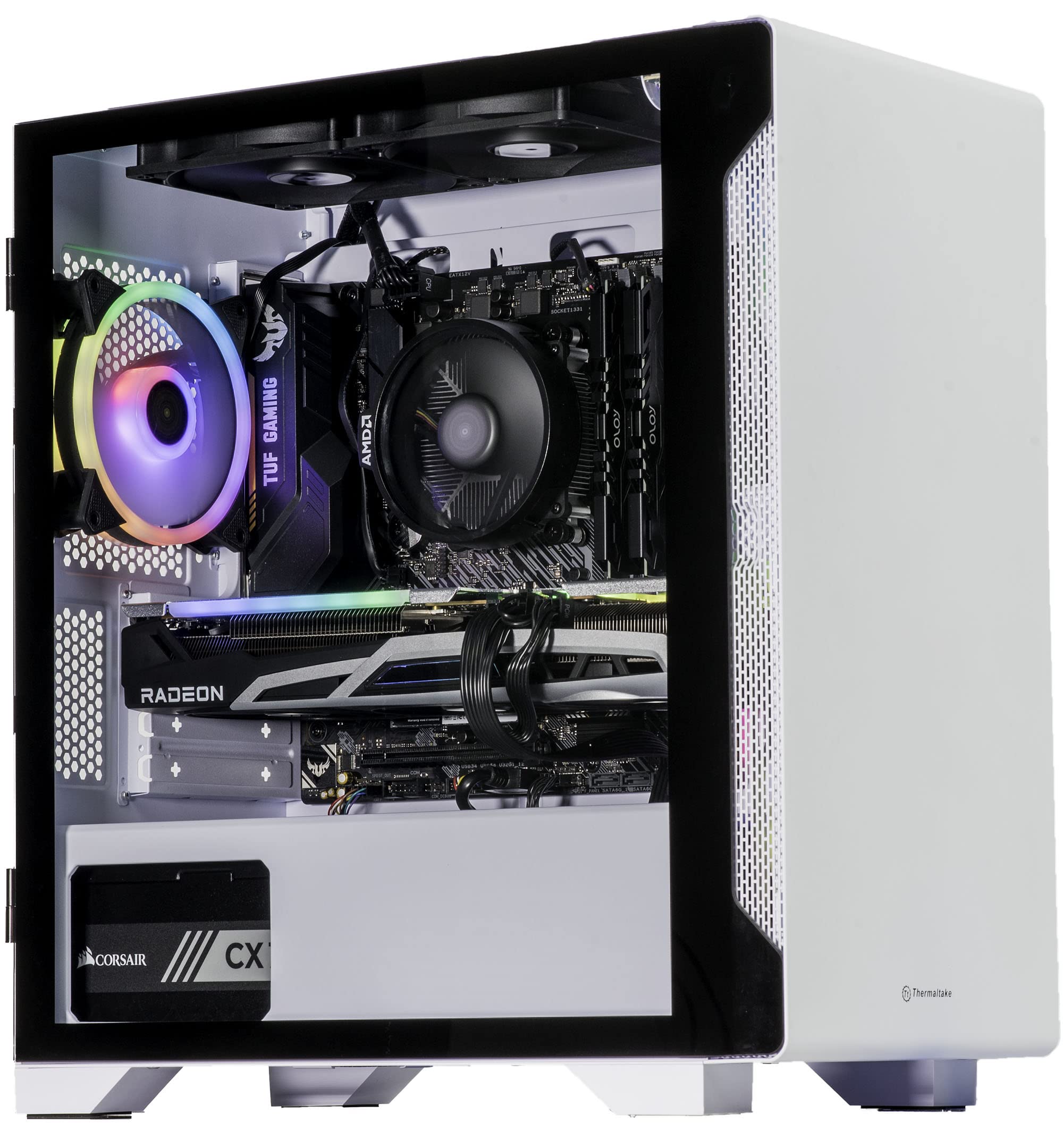 Velztorm Nix Custom Gaming PC - AMD Ryzen 5 5600X, 16GB RAM, 1TB SSD + 6TB HDD, RX 6900 XT, Windows 10 Pro - High Performance White Gaming Desktop for 4K Gaming, Streaming & Content Creation