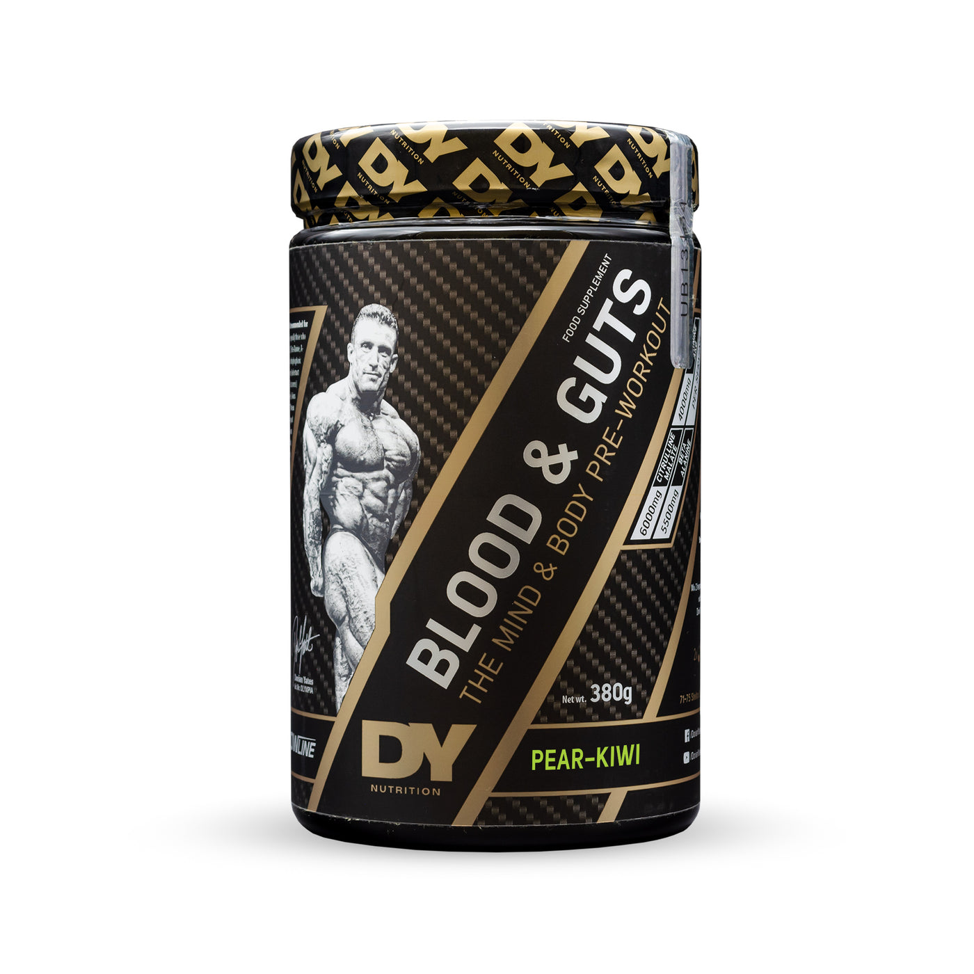 Dorian Yates DY Nutrition Blood And Guts Pre-Workout Supplement - 380g for Muscle Growth & Energy Boost | Perfect for Intense Training & Bodybuilding Workouts