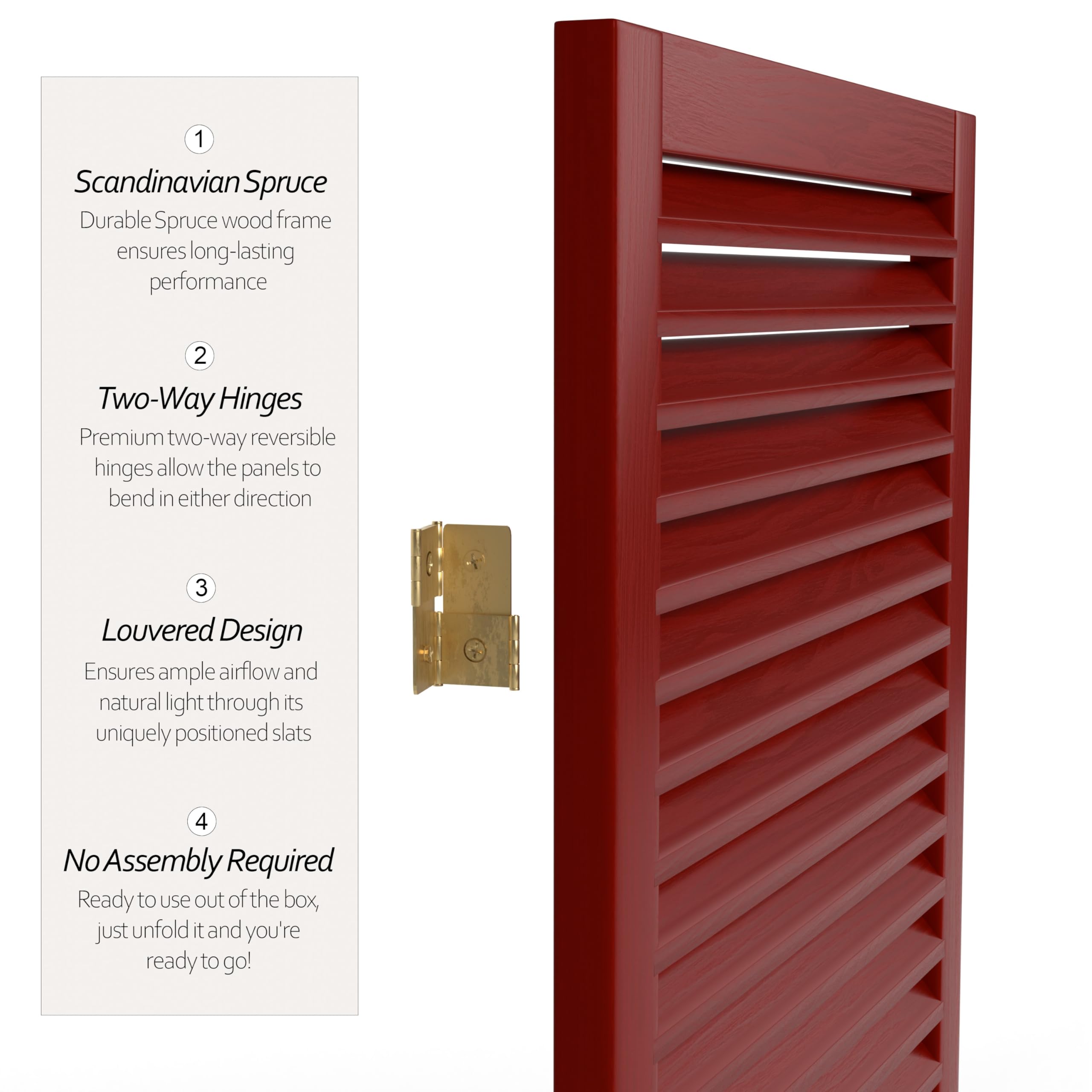 Red Lantern SS-BEAD-Rosewood-3P 3-Panel Rosewood Room Divider Screen - Perfect for Home Decor, Office Partition & Asian-Themed Interior Design