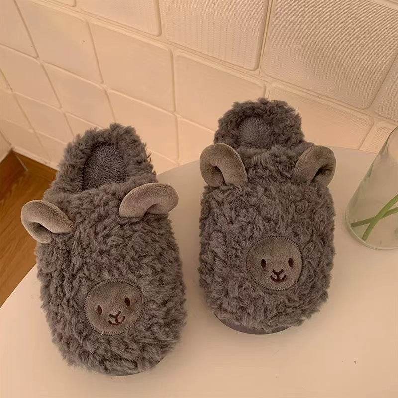 Cozy Alpaca Llama Slippers for Women - Soft Fuzzy Indoor House Shoes - Perfect for Winter, Lounge & Home Comfort
