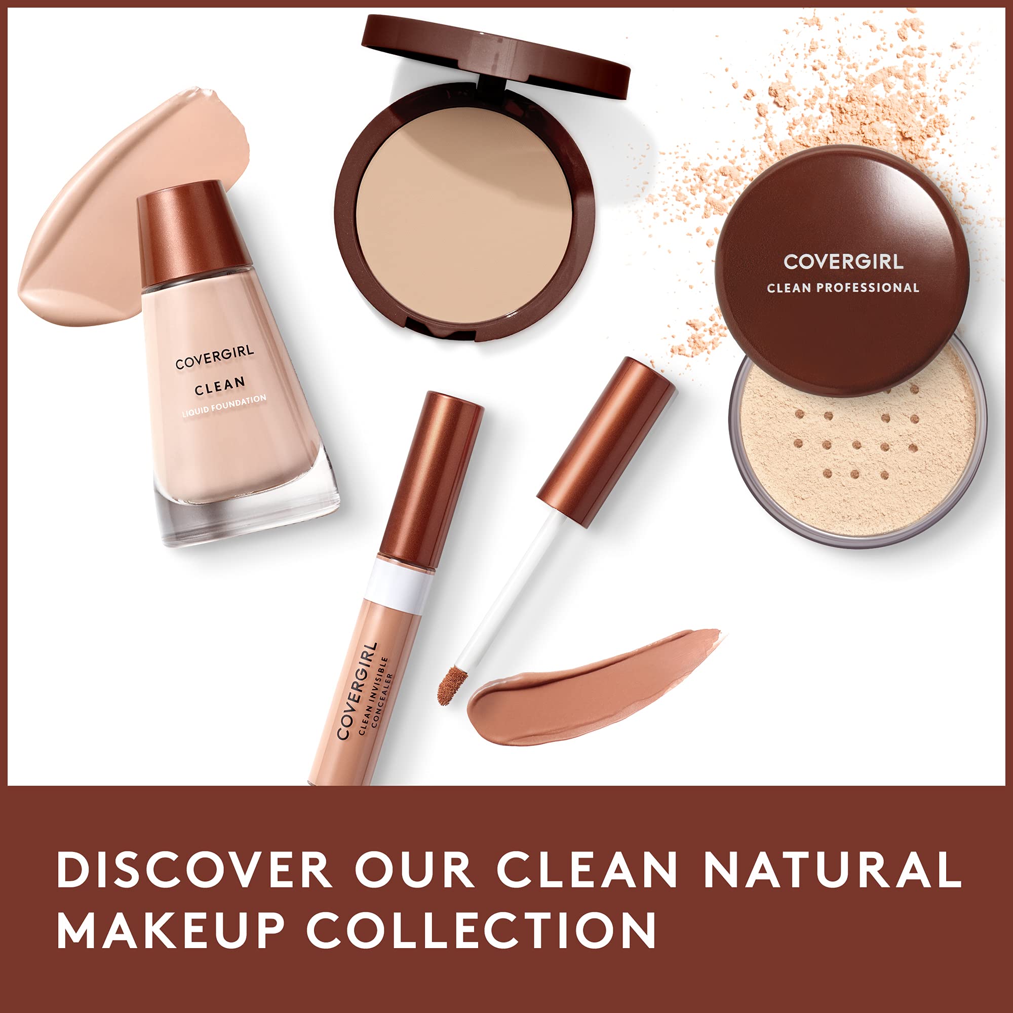COVERGIRL Clean Makeup Foundation - Tawny 165 (1 oz) - Oil-Free, Lightweight Liquid Foundation for Natural Coverage | Perfect for Everyday Wear & Photo Shoots
