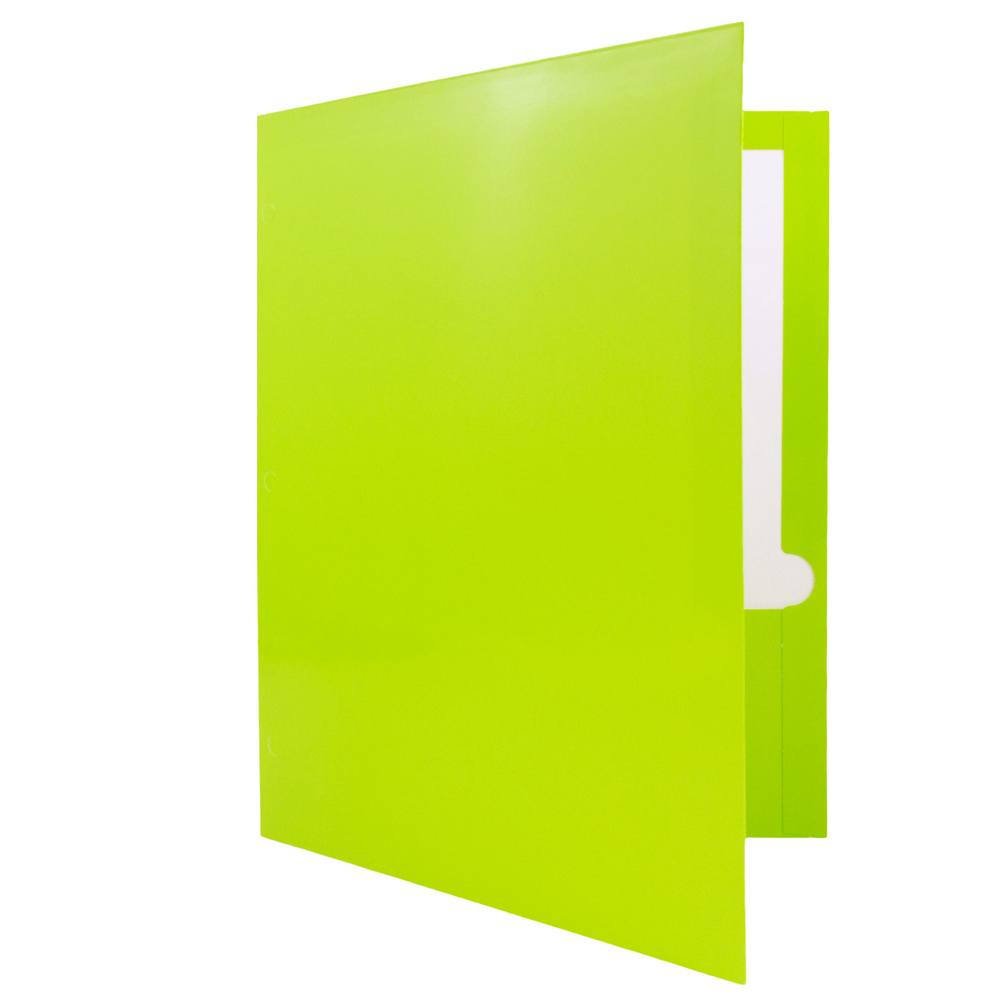 Laminated 3 Hole Punch School Folders - Letter Size - Bulk 100/Box for Classroom & Office