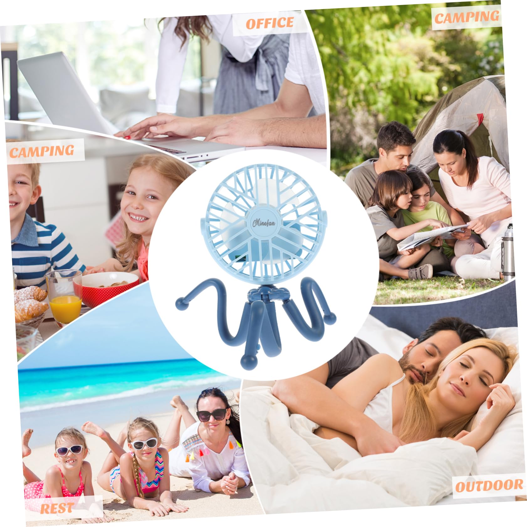CIYODO Mini Clip Fan for Stroller - Portable Rechargeable Fan with 3 Speed Settings, Ultra Quiet for Baby, Office & Desk Use - Perfect for Strollers, Nursing Rooms, Workstations and Outdoor Activities