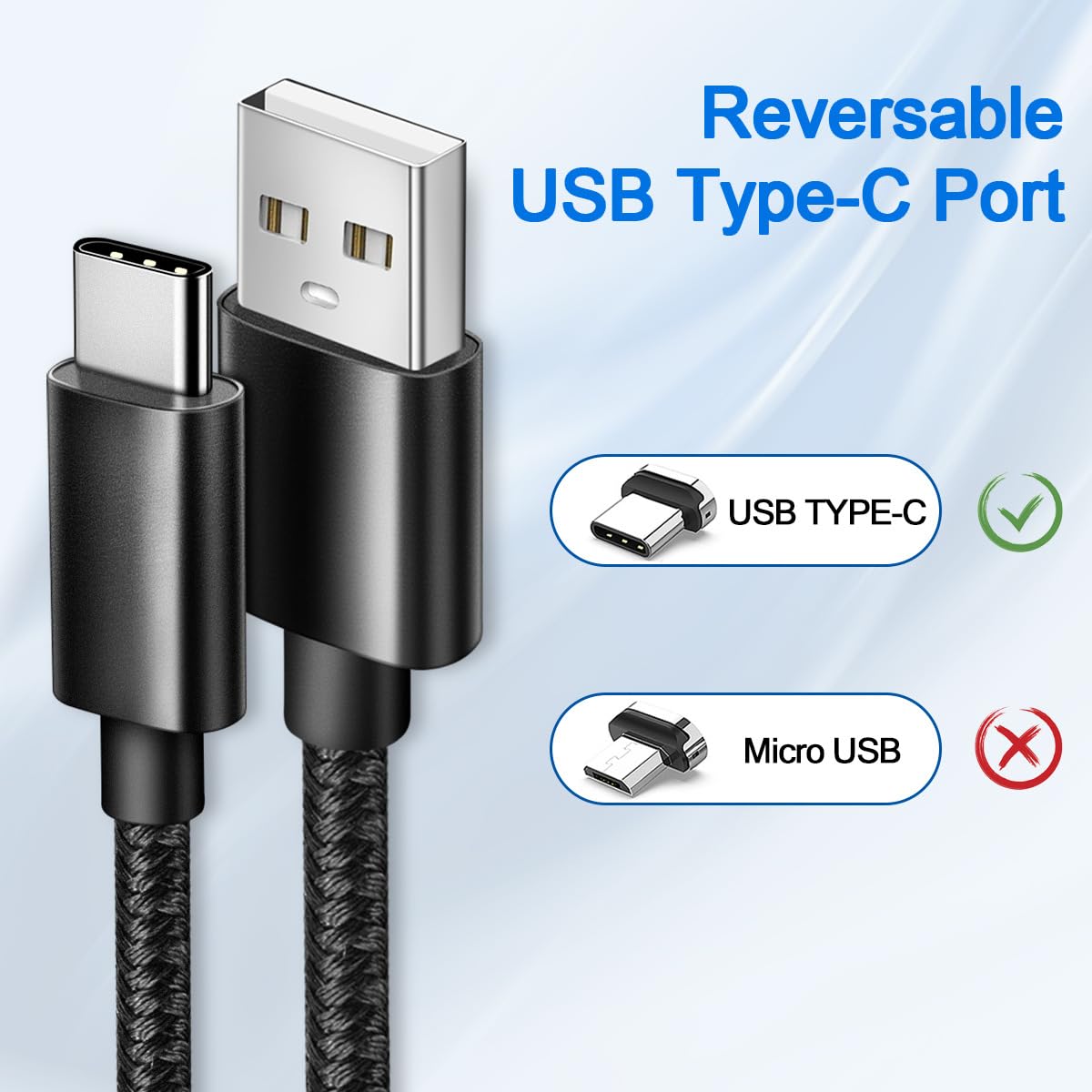 Premium Charger Cord Replacement for Amazon Fire TV Stick & Fire Tablet - Fast Charging USB Cable Compatible with Samsung, Android Tablets & Phones - AC/DC Wall Charger Power Adapter for Home, Office & Travel Use