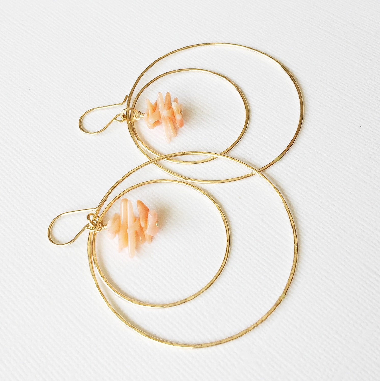 Rachel Coral Stud Earrings (E247) - Elegant & Lightweight for Everyday Wear, Parties & Special Occasions