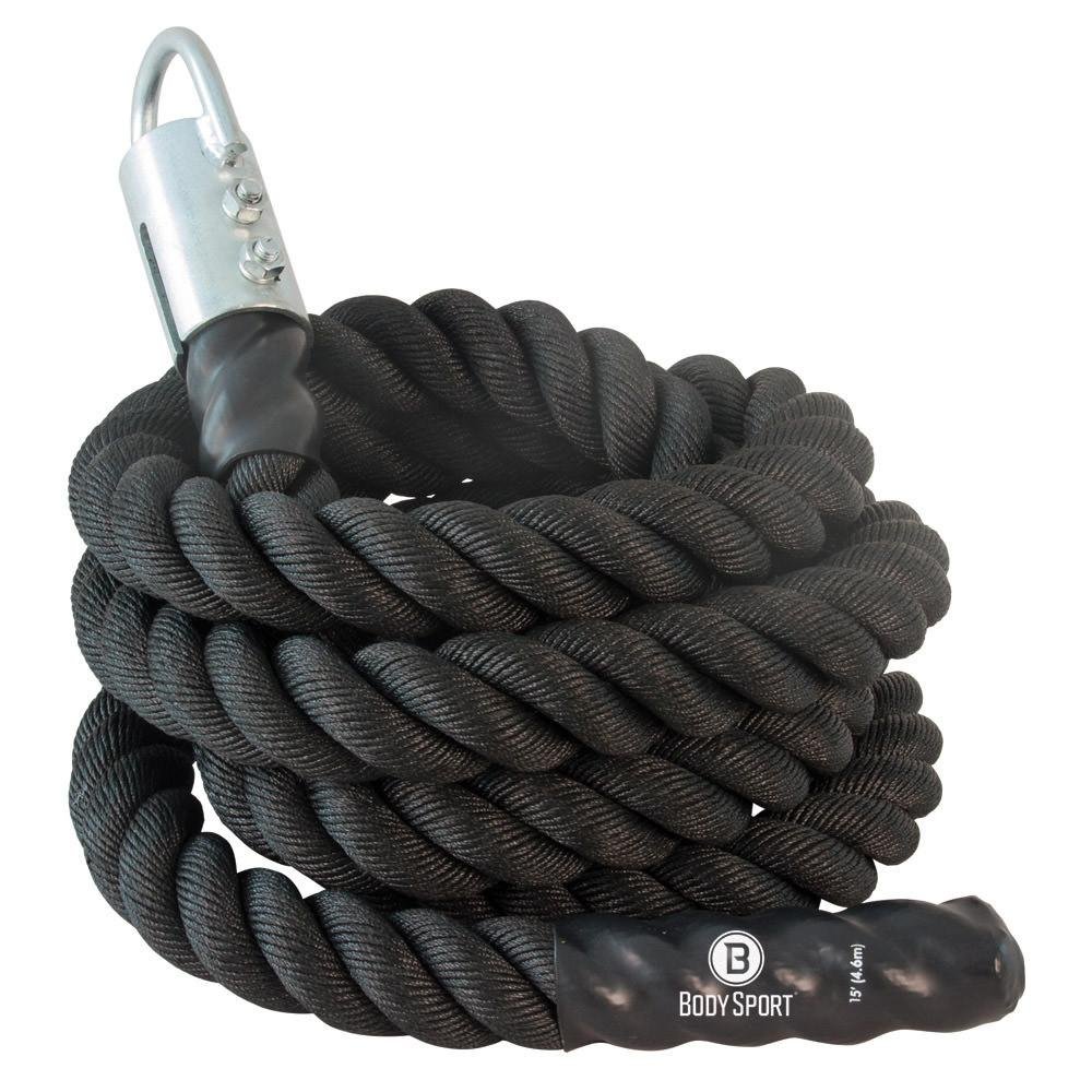 Body Sport Training Rope - Thick Battle Rope for Home & Gym Workouts | Durable Poly-Twine Exercise Rope for Indoor/Outdoor Fitness | Perfect for CrossFit, HIIT, Strength Training & Cardio
