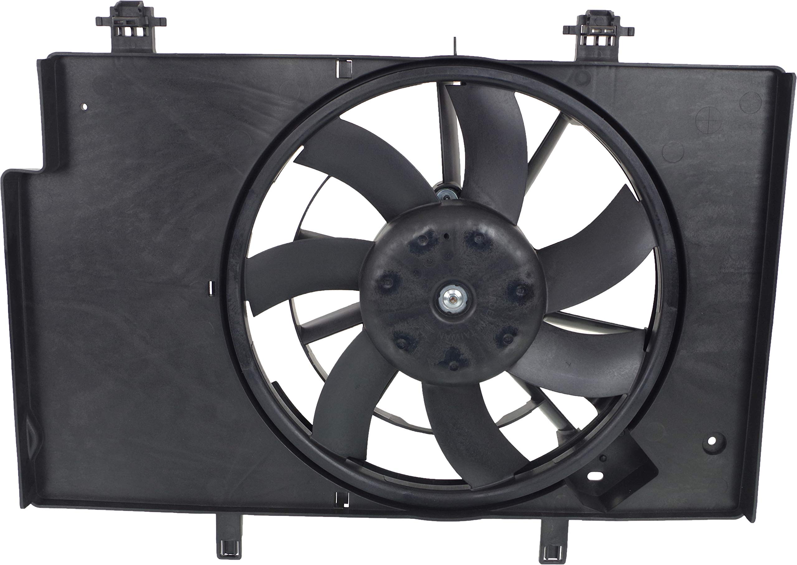 Go-Parts Radiator Fan Assembly Compatible with Ford Fiesta 2011-2019 (1.6L Engine) - Replacement Cooling Fan for 2012 2013 2014 2015 2016 2017 2018 Models (Excludes ST) - Perfect for Engine Overheating Prevention & Cooling System Repair