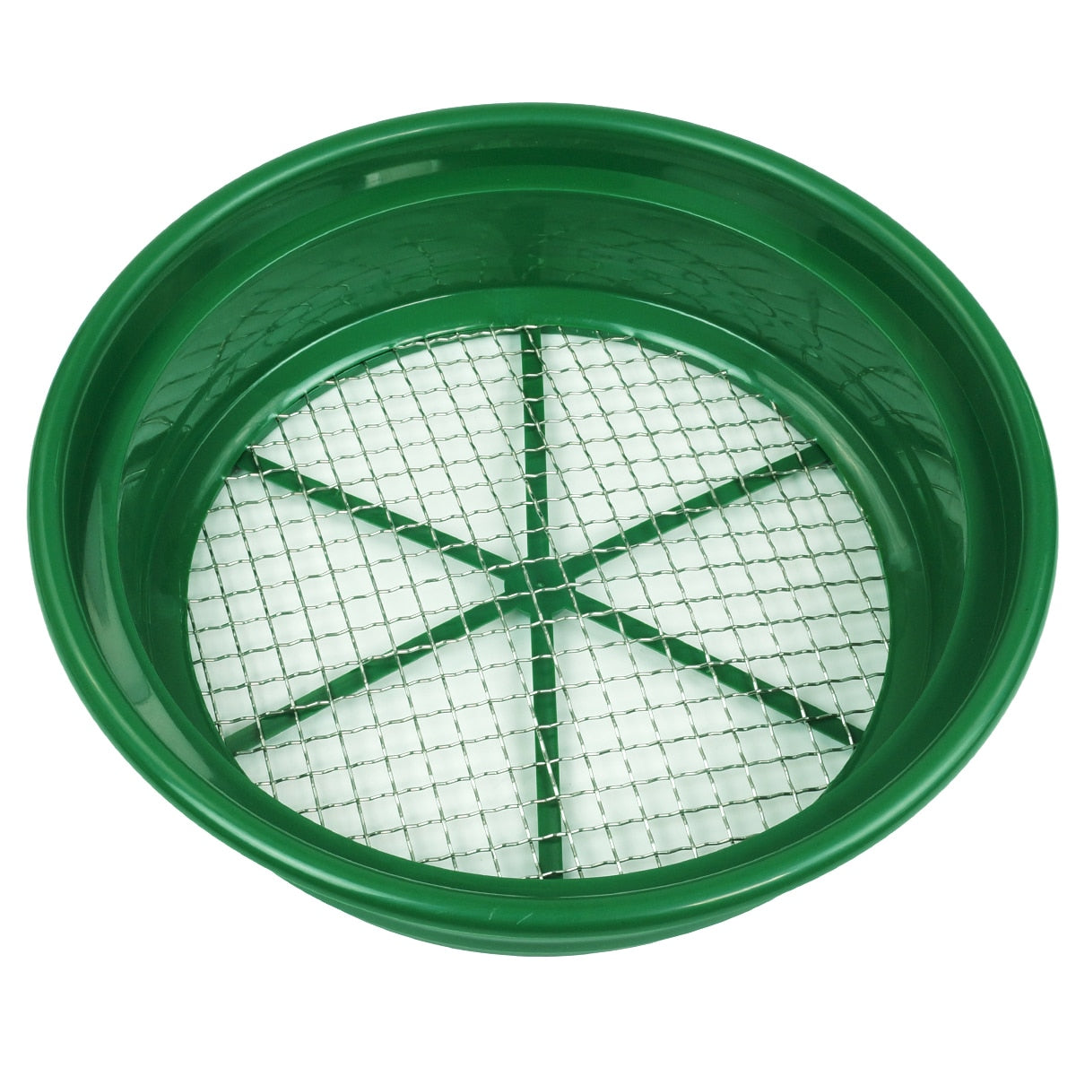 13 1/4 Inch Green Plastic Gold Sifting Pan Classifier - Prospecting Tool for Gold Mining & Metal Detecting