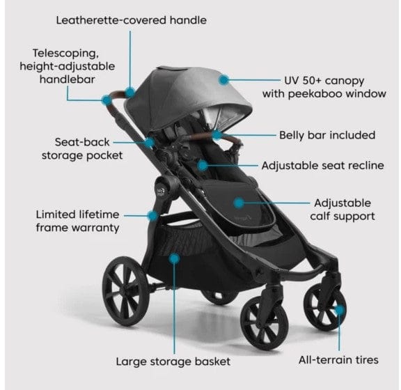 Baby Jogger City Select 2 Stroller - Lightweight Travel Stroller with Adjustable Seat & All-Terrain Wheels | Perfect for City Walks, Shopping & Family Outings