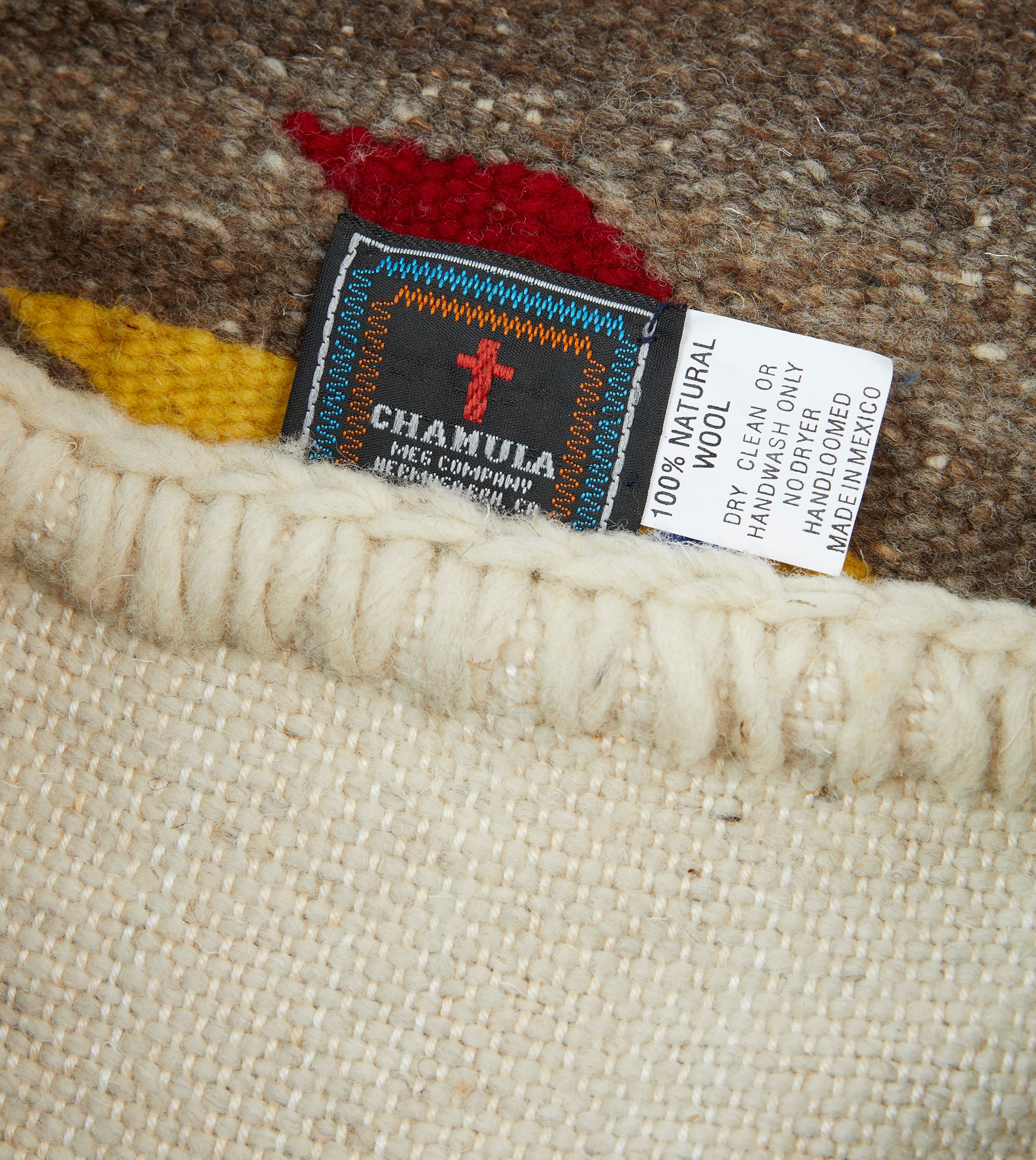Chamula Brown Wool Hummingbird Blanket Tote Bag - Handwoven Mexican Artisan Throw Blanket & Stylish Shoulder Bag for Beach, Picnic, and Travel Accessories