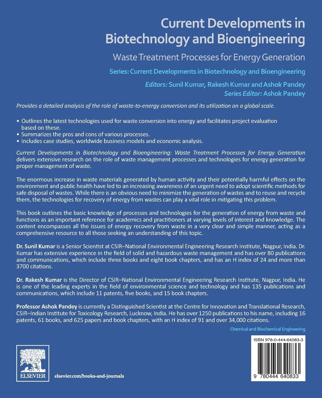 Latest Advances in Biotechnology & Bioengineering: Waste-to-Energy Treatment Solutions | Sustainable Power Generation from Organic Waste for Homes & Industries