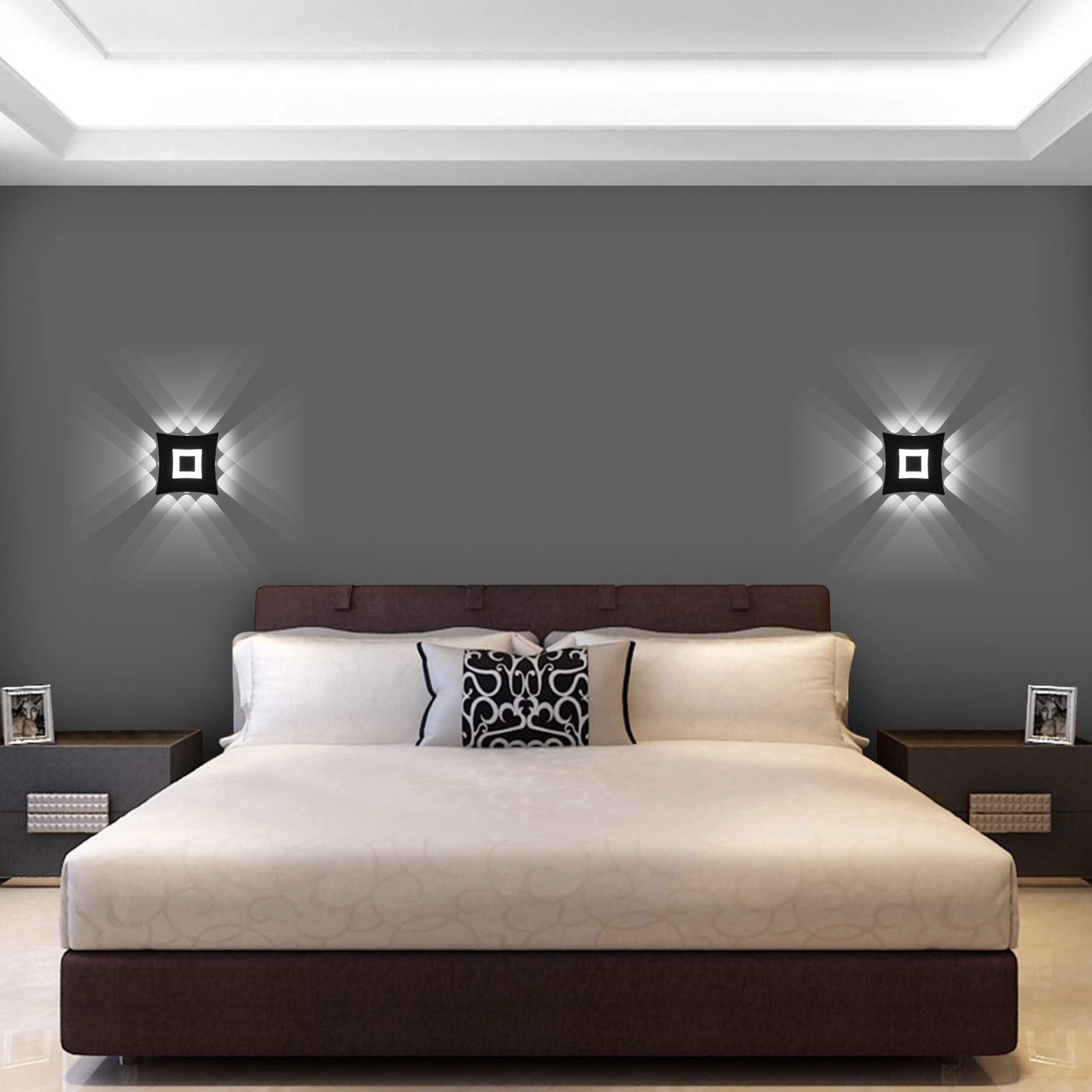 KAWELL 18W Modern LED Wall Light - IP65 Waterproof Aluminum Wall Lamp for Indoor & Outdoor Use - Perfect for Living Room, Bedroom, Bathroom, Hallway, Stairs, Entrance & Porch Lighting