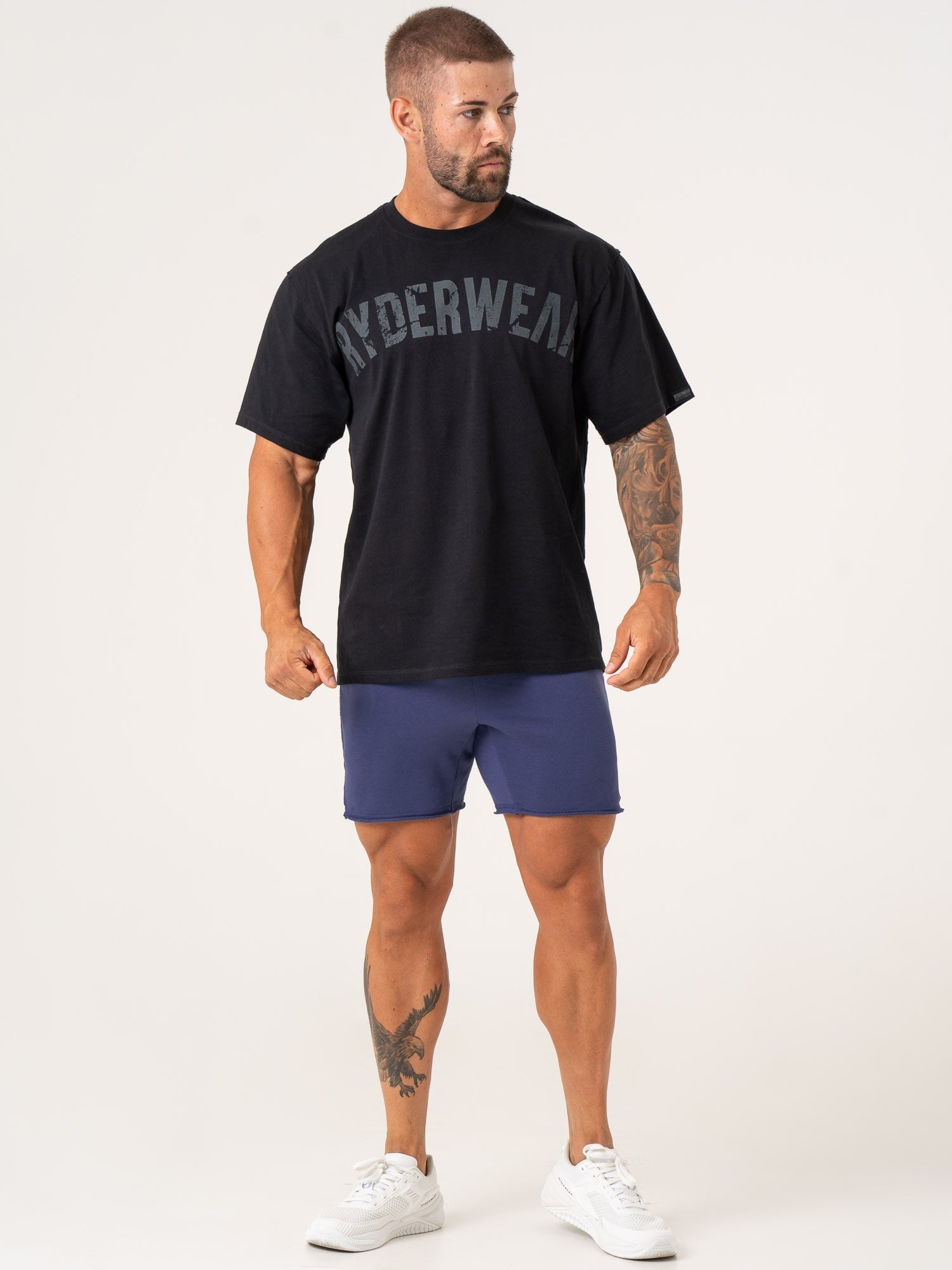 Force 6 Track Shorts for Men - Comfortable Running & Workout Shorts with Pockets - Perfect for Gym, Jogging & Casual Wear - Indigo Blue