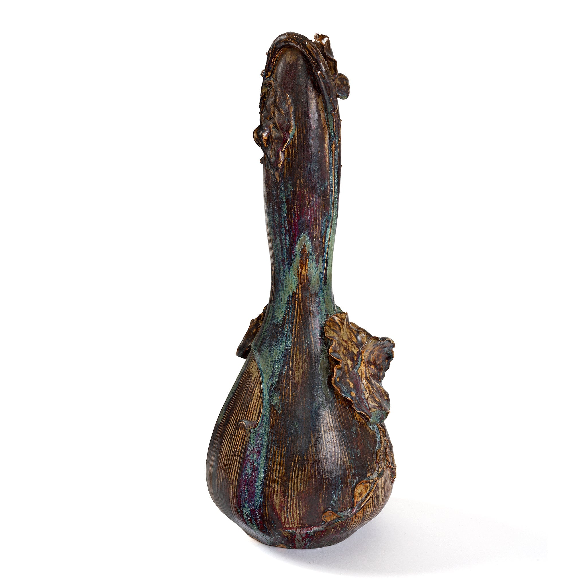 Pierre Adrien Dalpayrat Glazed Ceramic Vase - French Art Nouveau Handcrafted Home Decor for Living Room, Dining Table & Luxury Gift