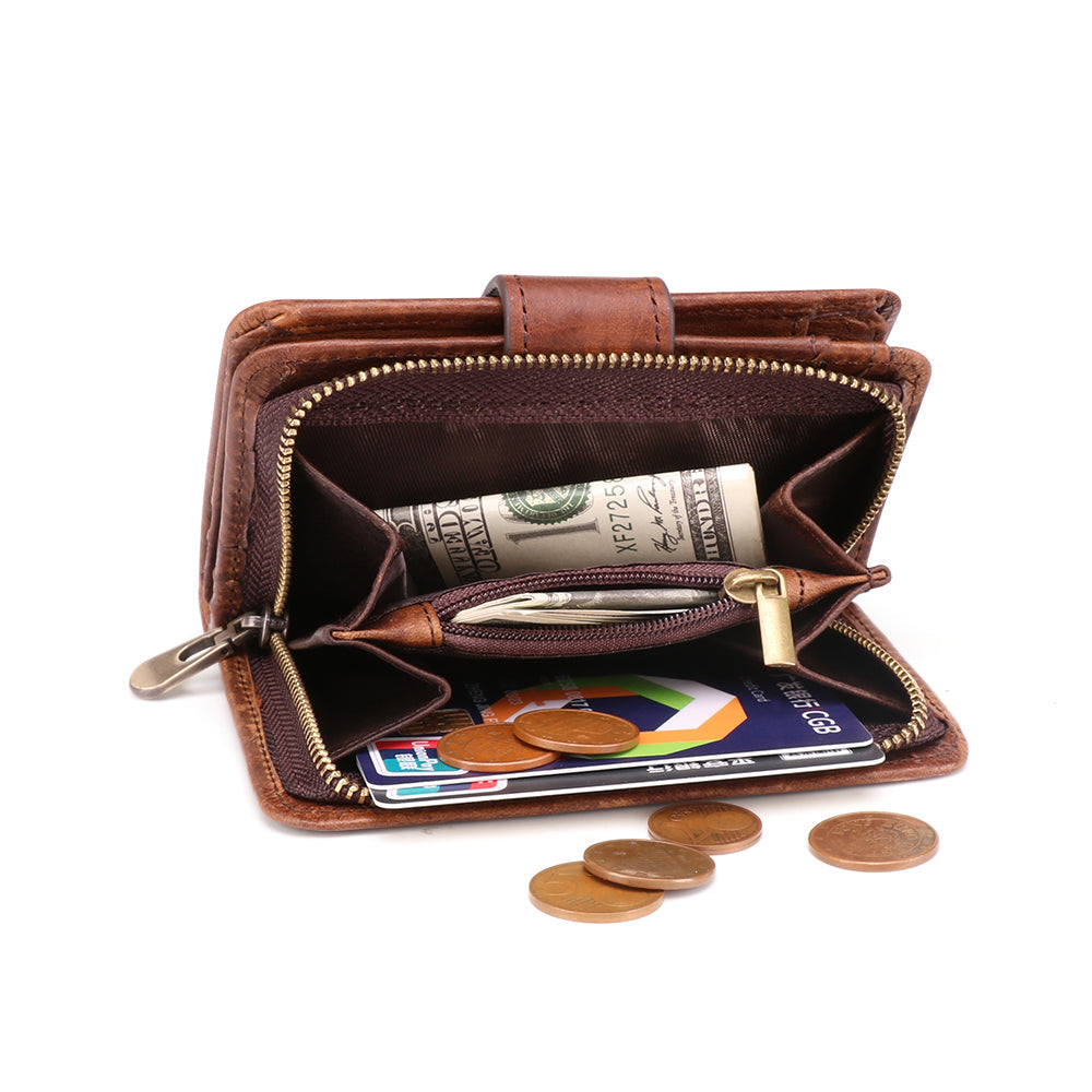 RFID Blocking Bifold Wallet for Men - Slim Leather Wallet with Money Clip & Card Slots - Perfect for Travel, Business & Everyday Use