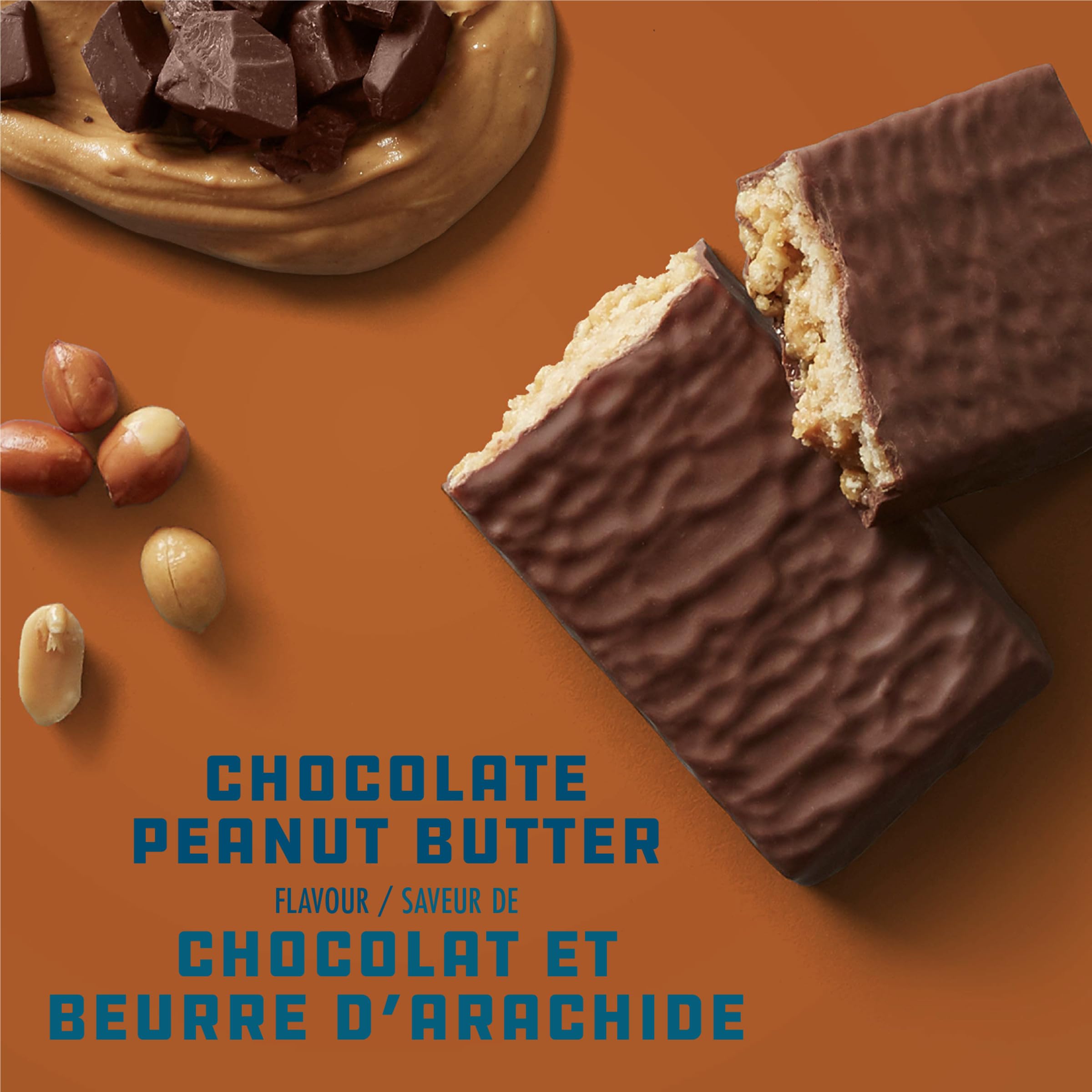 CLIF BUILDERS Protein Bars - Chocolate Peanut Butter Flavor, 20g Protein, Gluten Free, No Artificial Sweeteners, 68g (12 Pack) | High Protein Snack for Gym, Hiking & Post-Workout Recovery