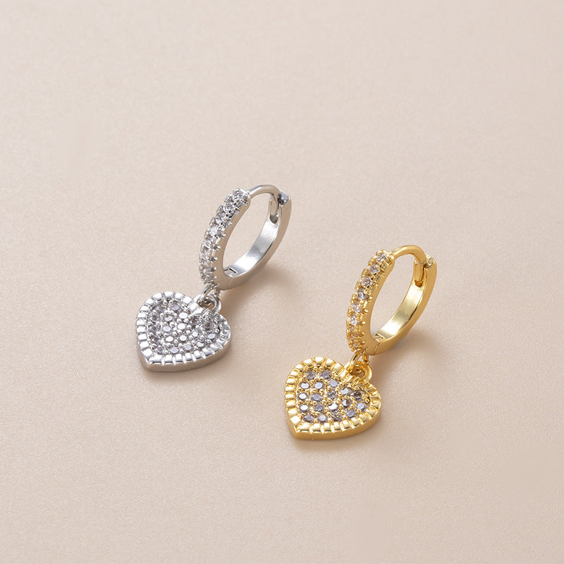 18K Gold Cartilage Huggie Earrings | Sparkly Ribbon Hoop Earrings for Women | HSPJ876 | Perfect for Parties, Weddings & Everyday Wear