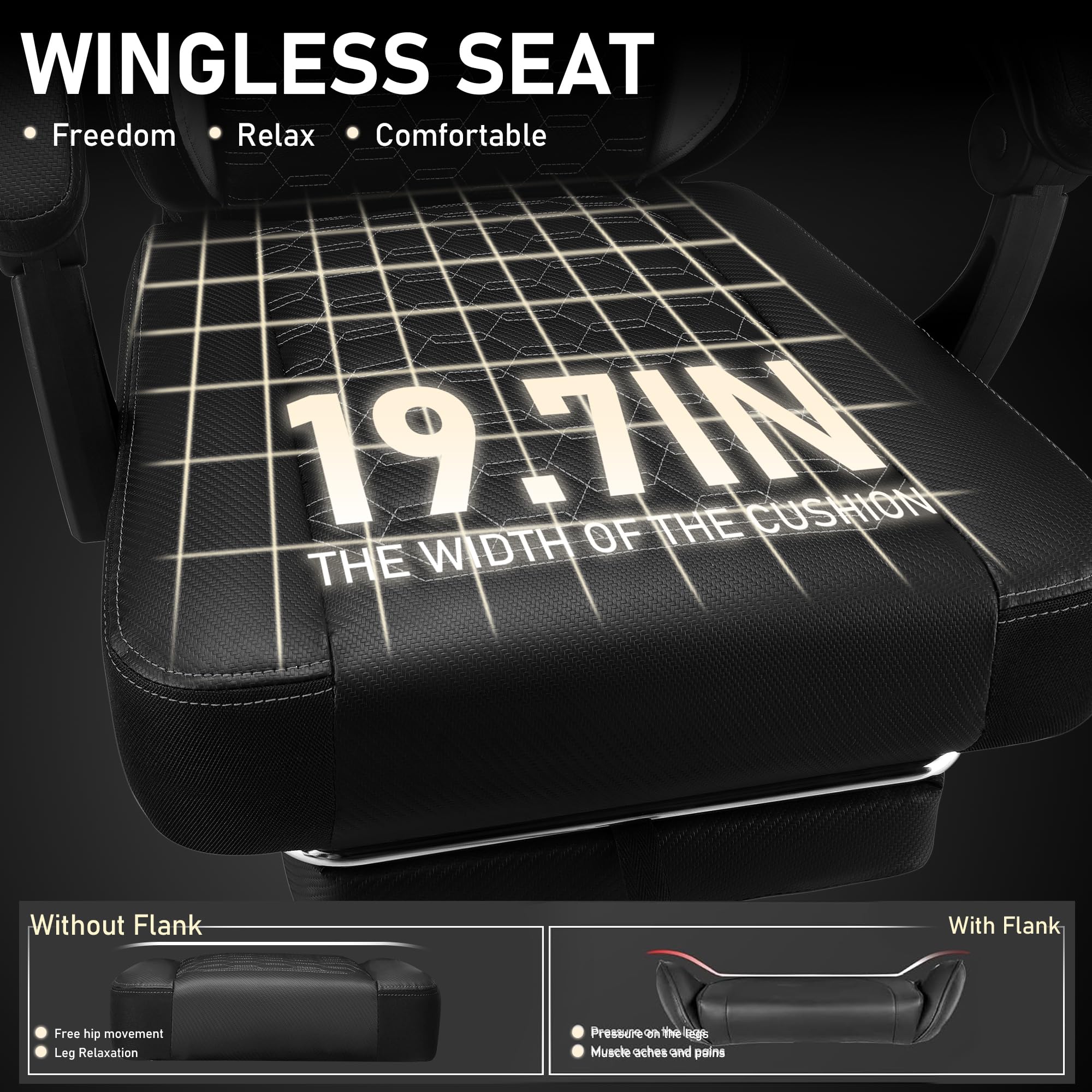 Premium Gaming Chair with Pocket Spring Cushion - Ergonomic High Back Office Chair with Adjustable Footrest, Headrest & Lumbar Support - 300LBS Capacity for PC, Console & Esports Gamers - Perfect for Long Gaming Sessions, Home Office & Streaming Setups