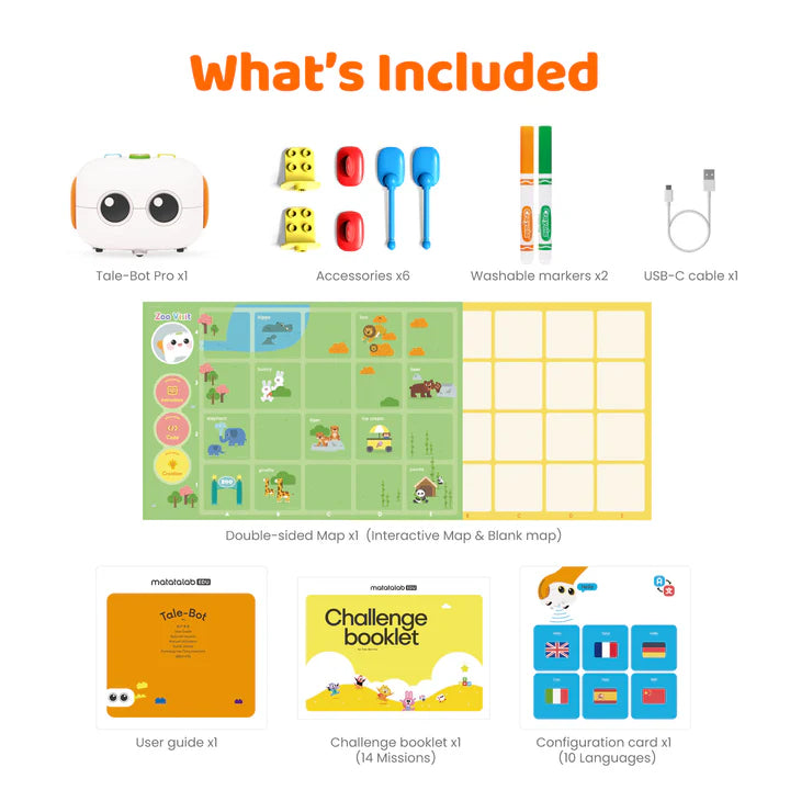 Tale Bot Pro - Interactive Learning Robot for Kids | STEM Educational Toy for Coding & Programming | Perfect for Home & Classroom Use