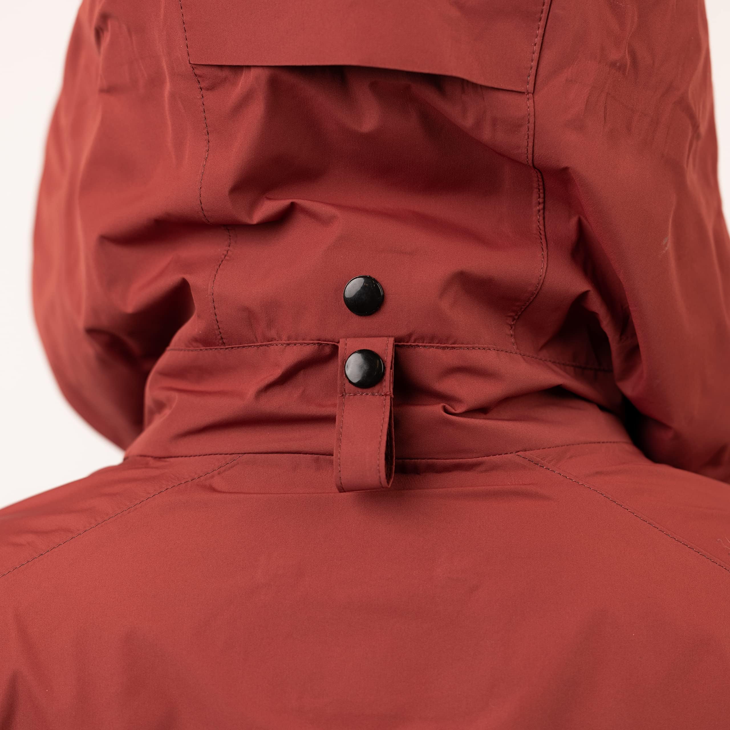 Sierra Designs Hurricane RAIN Jacket - Waterproof Windproof Outdoor Jacket for Men & Women - SM Size in Rosewood/Cedar Wood - Perfect for Hiking, Camping & Rainy Day Adventures