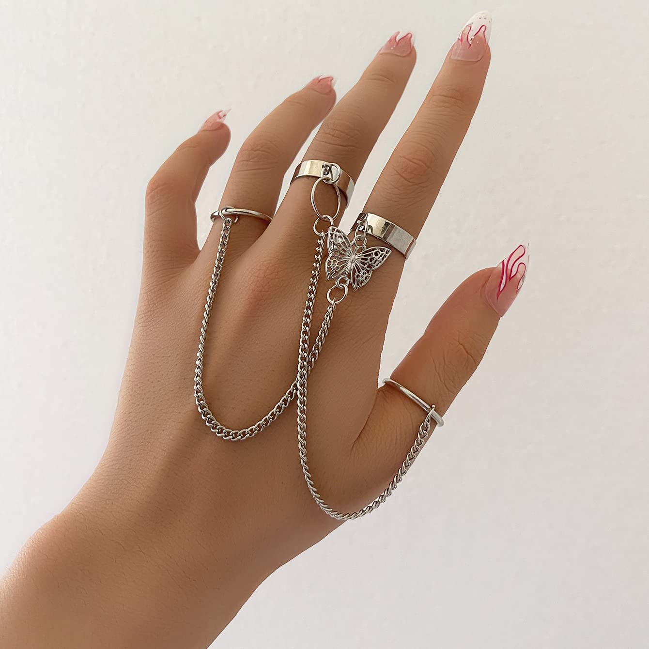 Stylish Boho Silver Metal Midi Finger Rings for Women & Girls - Set of 2 (rrsd14176r) | Perfect for Casual Wear, Parties & Fashion Accessories