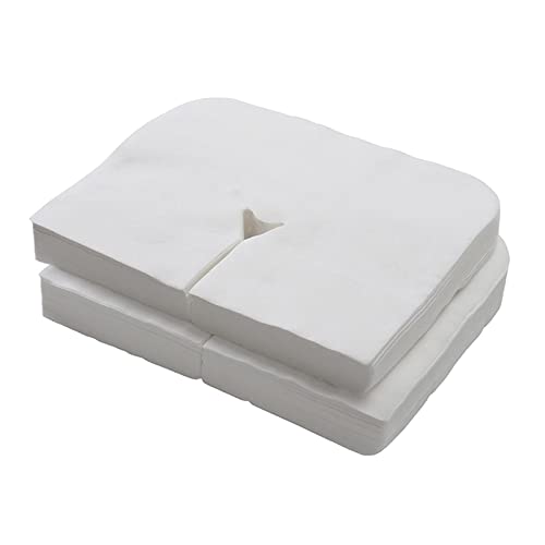 Bddalpke 100 Pack Disposable Face Cradle Covers - Soft 30g Fabric Pillow Protectors for Massage Tables & Salon Beds - Hygienic Spa, Facial, and Beauty Treatment Accessories