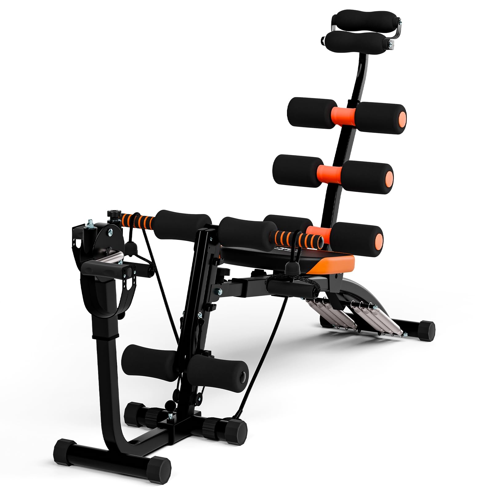 Adjustable Ab Workout Bench for Home Gym - Multi-Functional Crunch Machine & Sit Up Chair for Full Body Exercise | Perfect for Core Training, Strength Building & Home Fitness Routines (Black)