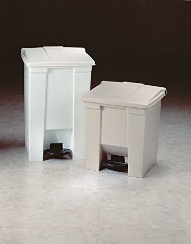 Rubbermaid Commercial 18-Gallon Fire-Safe Step-On Trash Can - Beige Rectangular Polyethylene Waste Bin for Office, Kitchen & Commercial Use