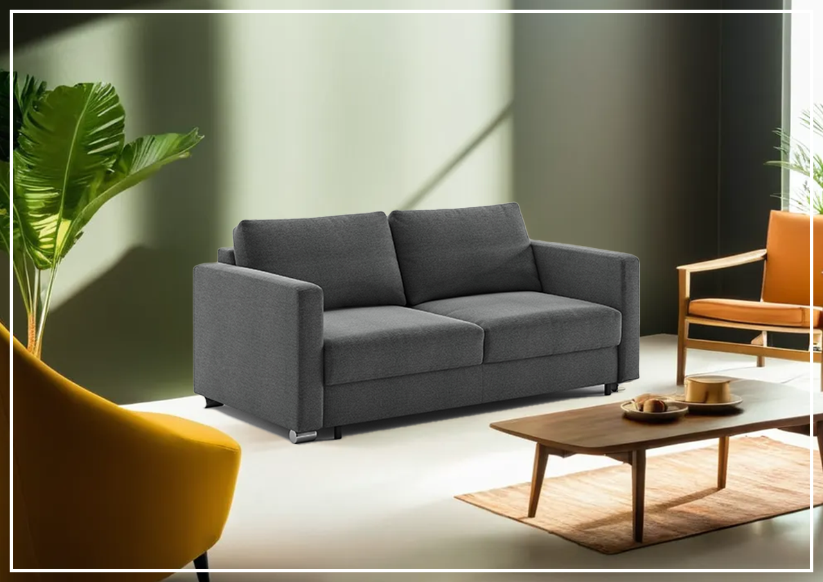 Luonto Fantasy Queen Fabric Sleeper Sofa with Gas Springs - Convertible Bed Couch for Small Spaces, Living Room, Guest Room & Apartment