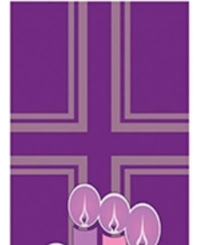CCS Banner - 2' x 6' Advent Candles with Pole Hems for Church Decorations, Christmas Celebrations & Holiday Events