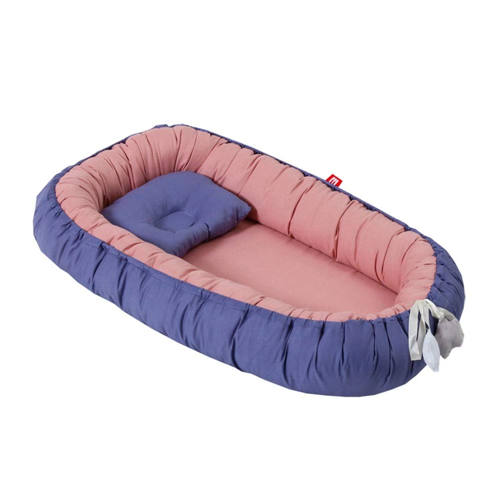 Adjustable Baby Co-Sleeping Bassinet - Soft & Comfortable Newborn Nest Cot for Safe Bed Sharing | Perfect for Nursery, Bedroom & Travel (Color: Blue)
