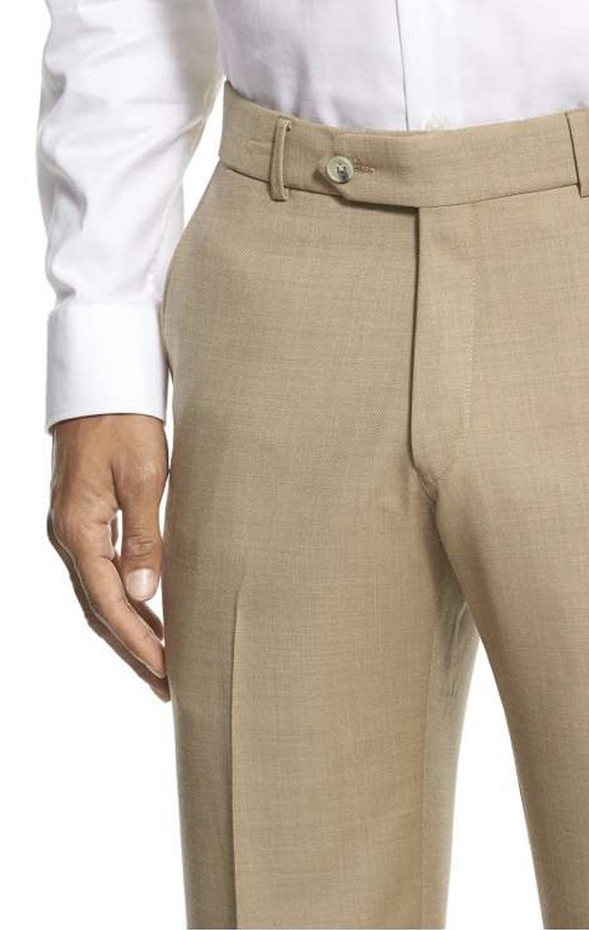 Winthrop & Church Men's Comfortable Plain Front Cotton Pants - Breathable & Lightweight for Office, Casual Wear & Travel
