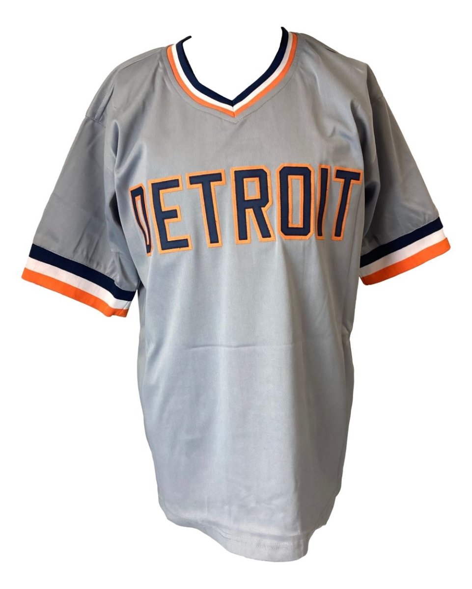 Denny McLain Detroit Tigers Autographed Gray Baseball Jersey - Signed MLB Memorabilia for Collectors & Fans - Perfect for Display, Gifts & Sports Memorabilia Collections