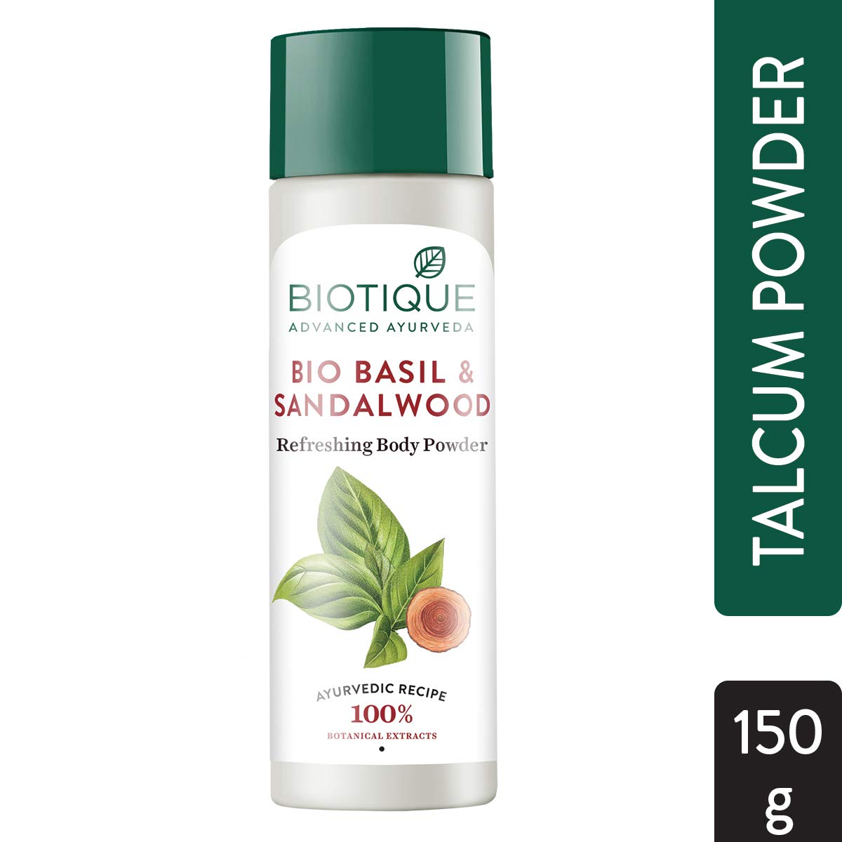Biotique Bio Apricot Refreshing Body Wash 190ml & Biotique Bio Basil Sandalwood Body Powder 150g - Natural Ayurvedic Skincare Set for Daily Shower and Refreshing Aftercare